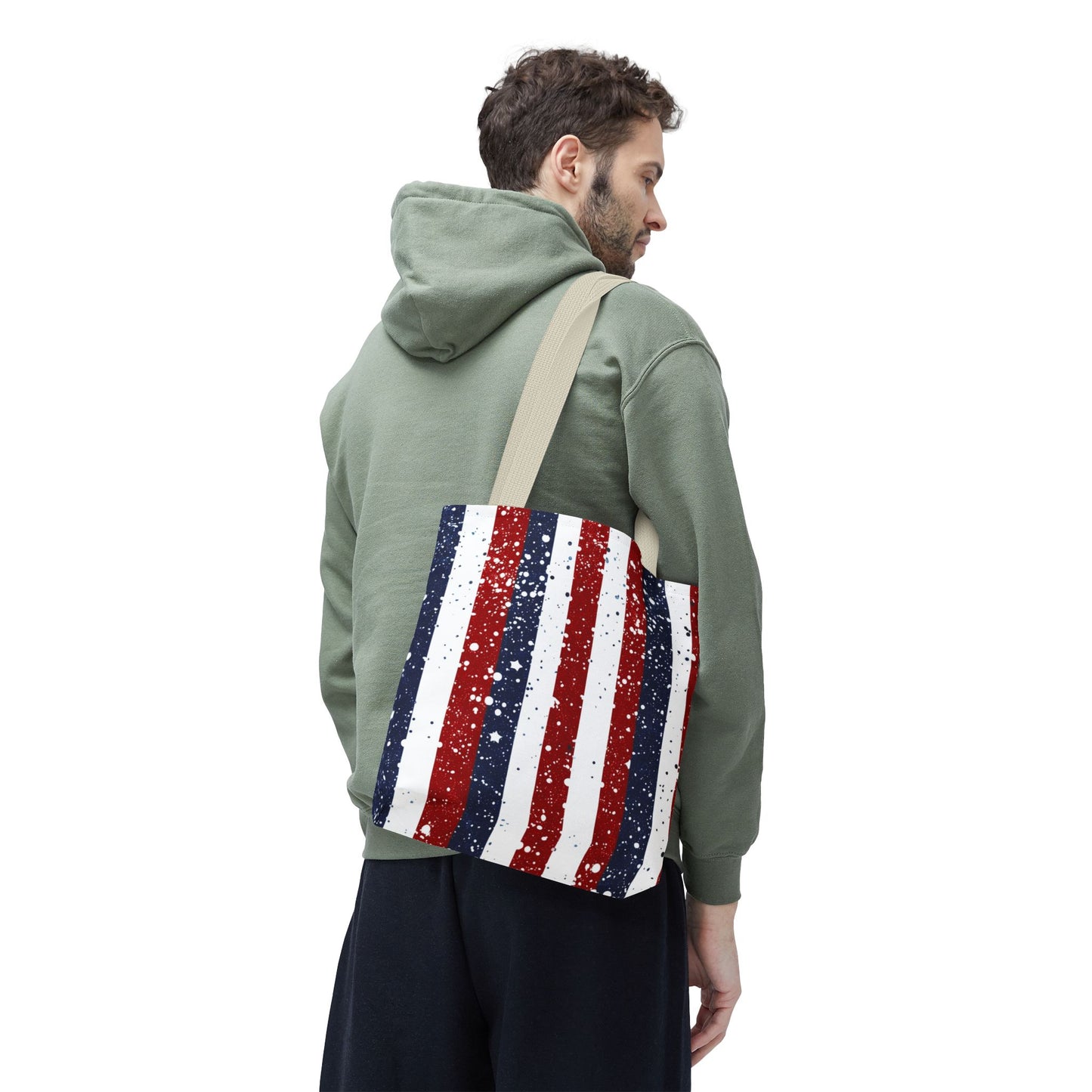 Patriotic Tote Bag, USA Flag Tote, Fourth of July Bags, Beach Bag, Independence Day Shopper, American Pride Accessory