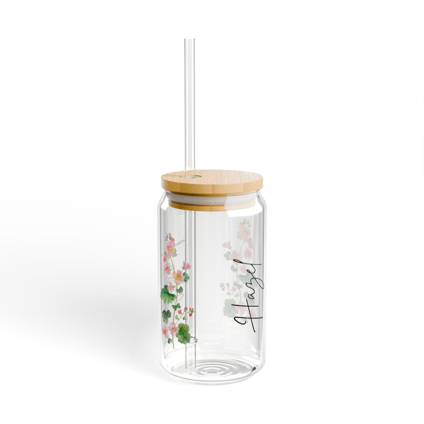 Floral Insulated Sipper Glass, Eco-Friendly Drinkware, Gift for Her, Summer Essentials, Stylish Water Bottle, Trending Home Decor