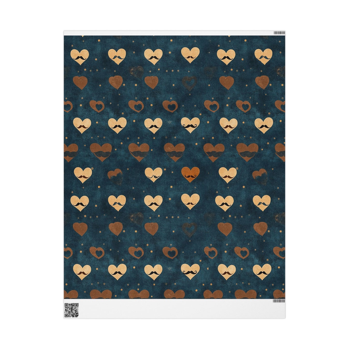 Heart Pattern Wrapping Paper, Romantic Gift Wrap, Valentine's Day, Birthday Present, Eco-Friendly Packaging, Rustic Decor