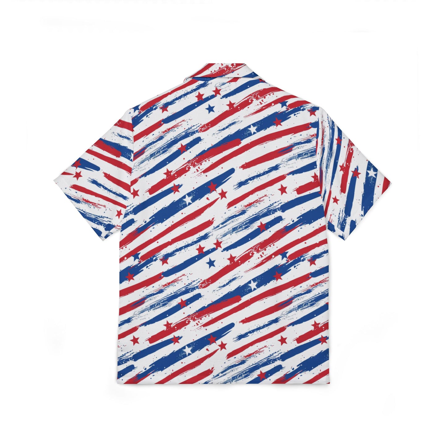 Patriotic Hawaiian Camp Shirt, Casual Summer Shirt, 4th of July Outfit, Beachwear, Vacation Essentials