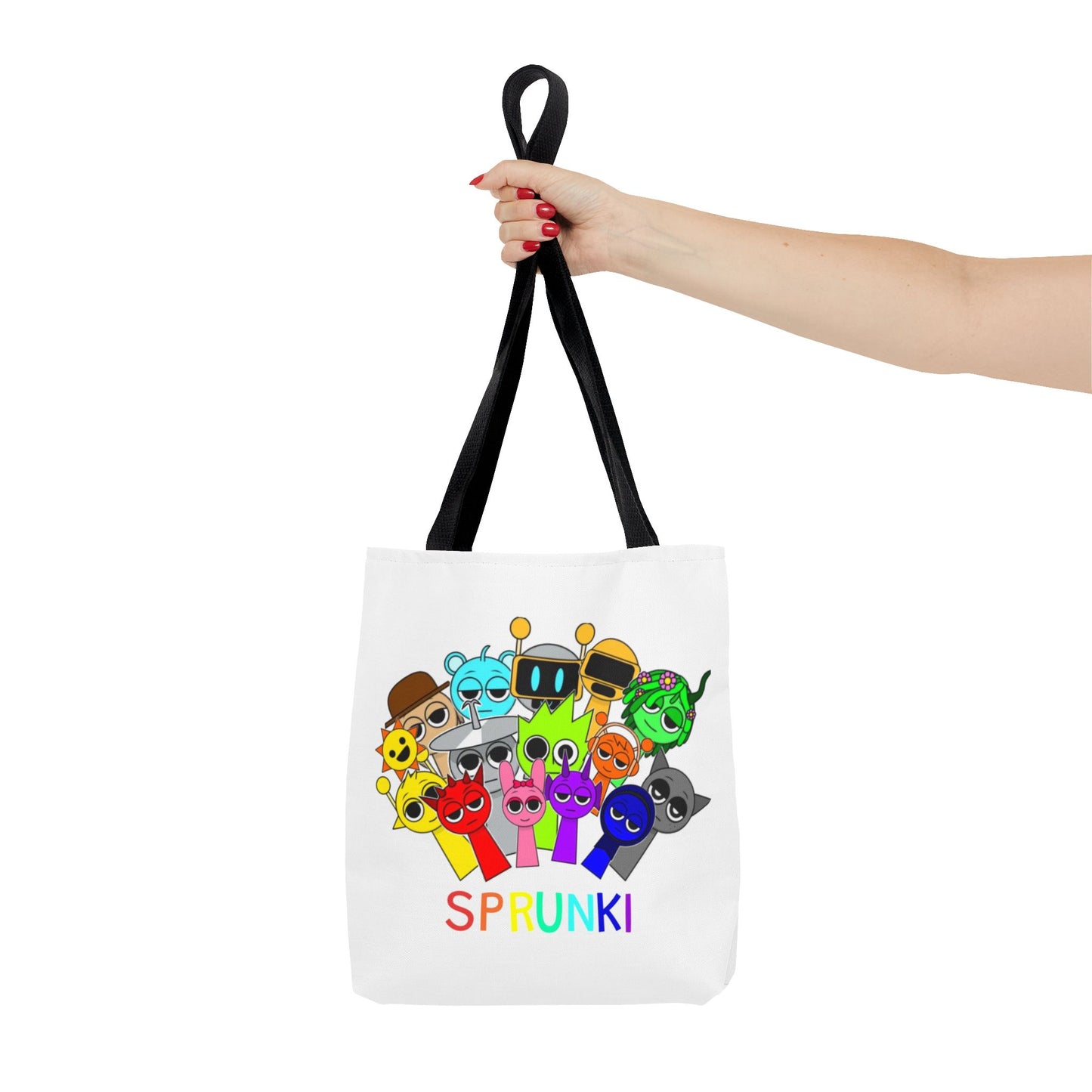 Fun Character Tote Bag – Sprunki Design, Cute Shopping Bag, Colorful Art Tote, Gift for Kids, Cartoon Lovers