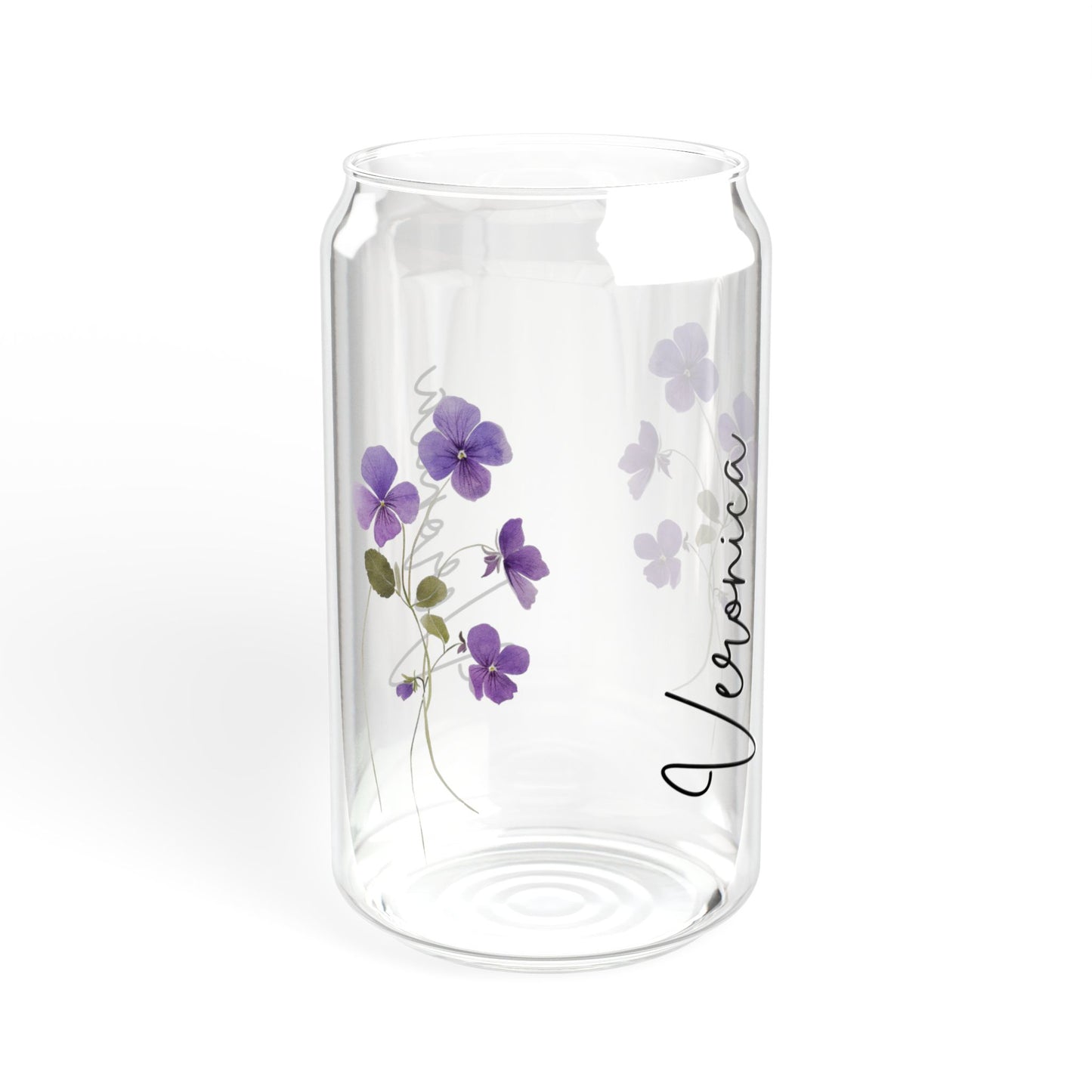 Floral Sipper Glass, Personalized Drinkware, Eco-Friendly Straw Tumbler, Perfect for Gifts, Birthday Parties, Summer Picnics, Home Decor