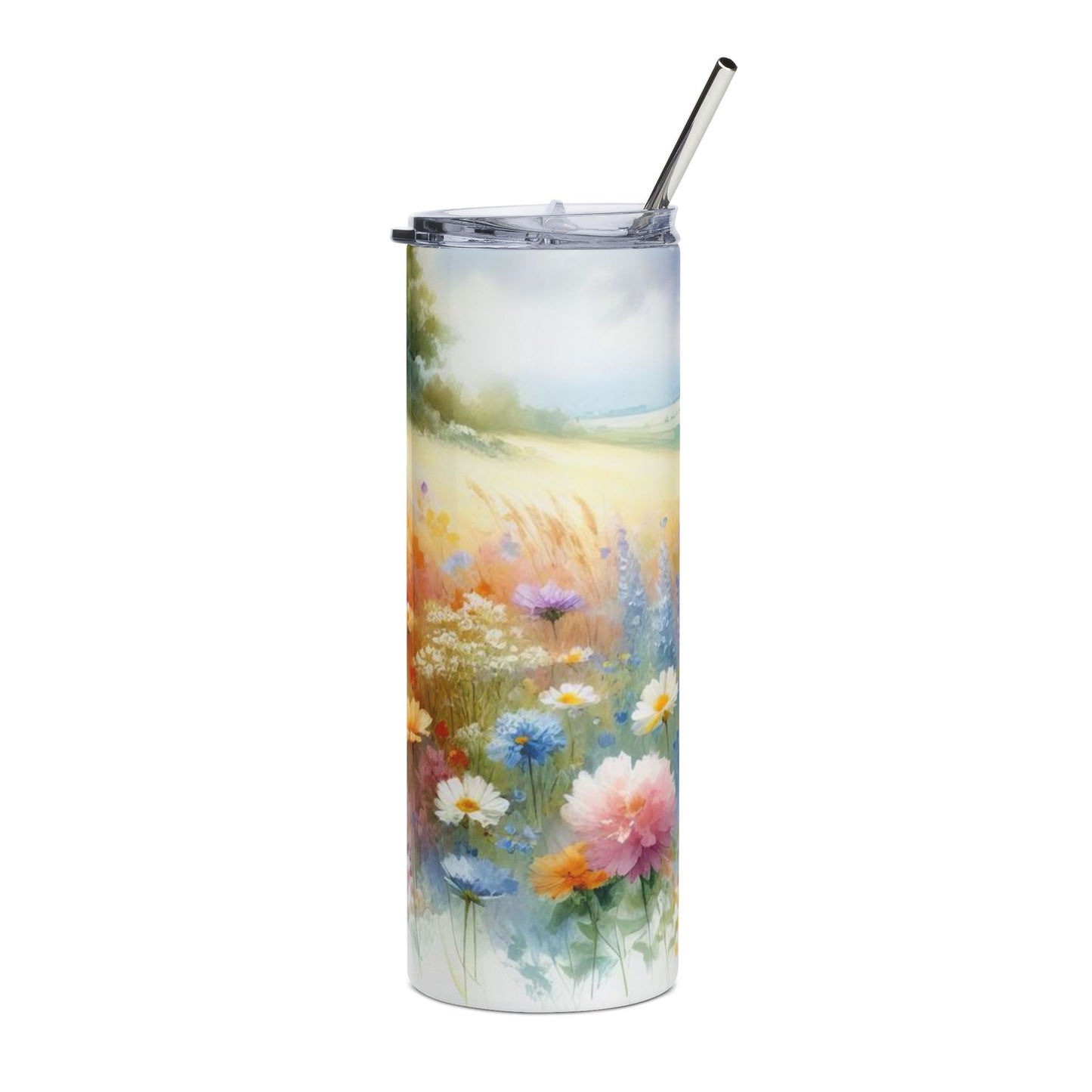 Floral Stainless Steel Tumbler - 20oz, Insulated Drinkware, Travel Mug, Gift for Her, Summer Vibe, Eco-Friendly Beverage Container