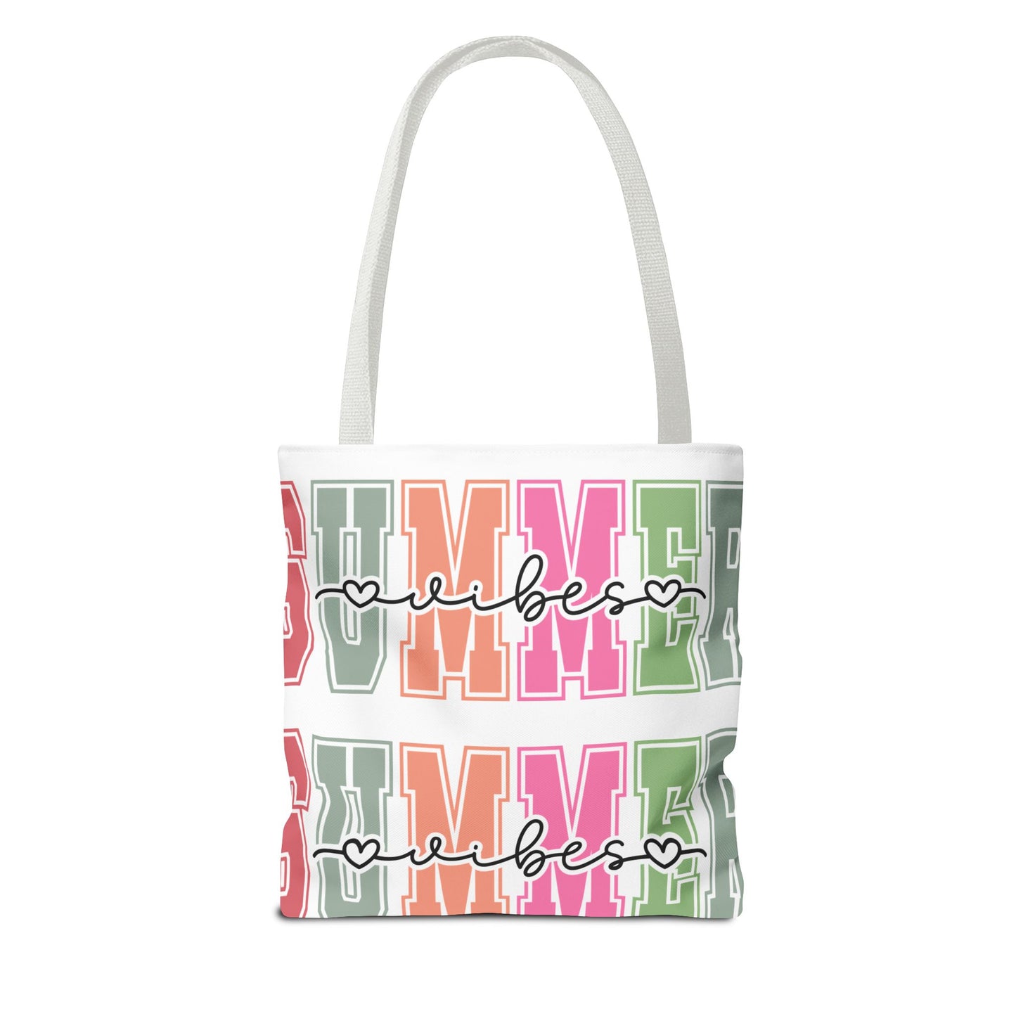 Colorful Summer Vibes Tote Bag, Beach Bag, Shopping Tote, Eco-Friendly Carryall, Vacation Essentials