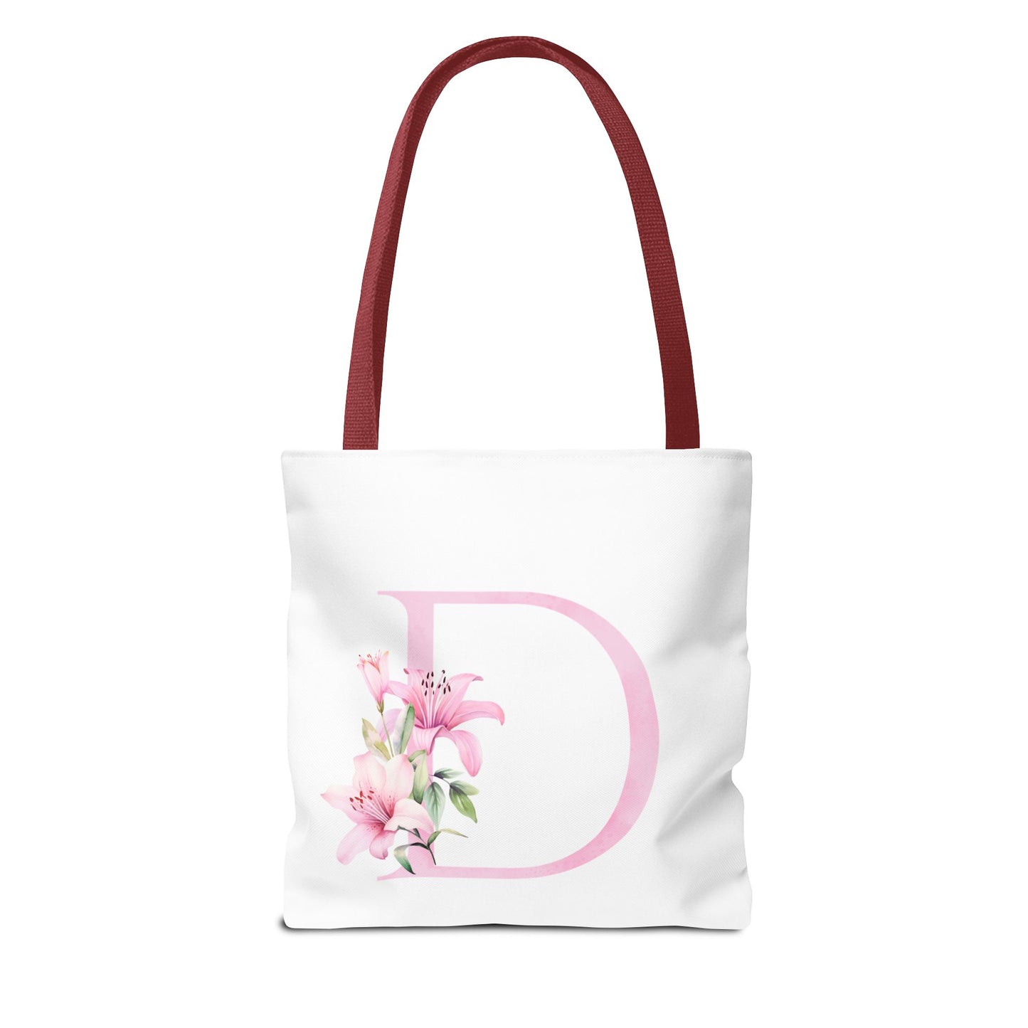 Personalized Floral Tote Bag, Custom Initial Tote, Eco-Friendly Shopping Bag, Gift for Her, Monogrammed Bag