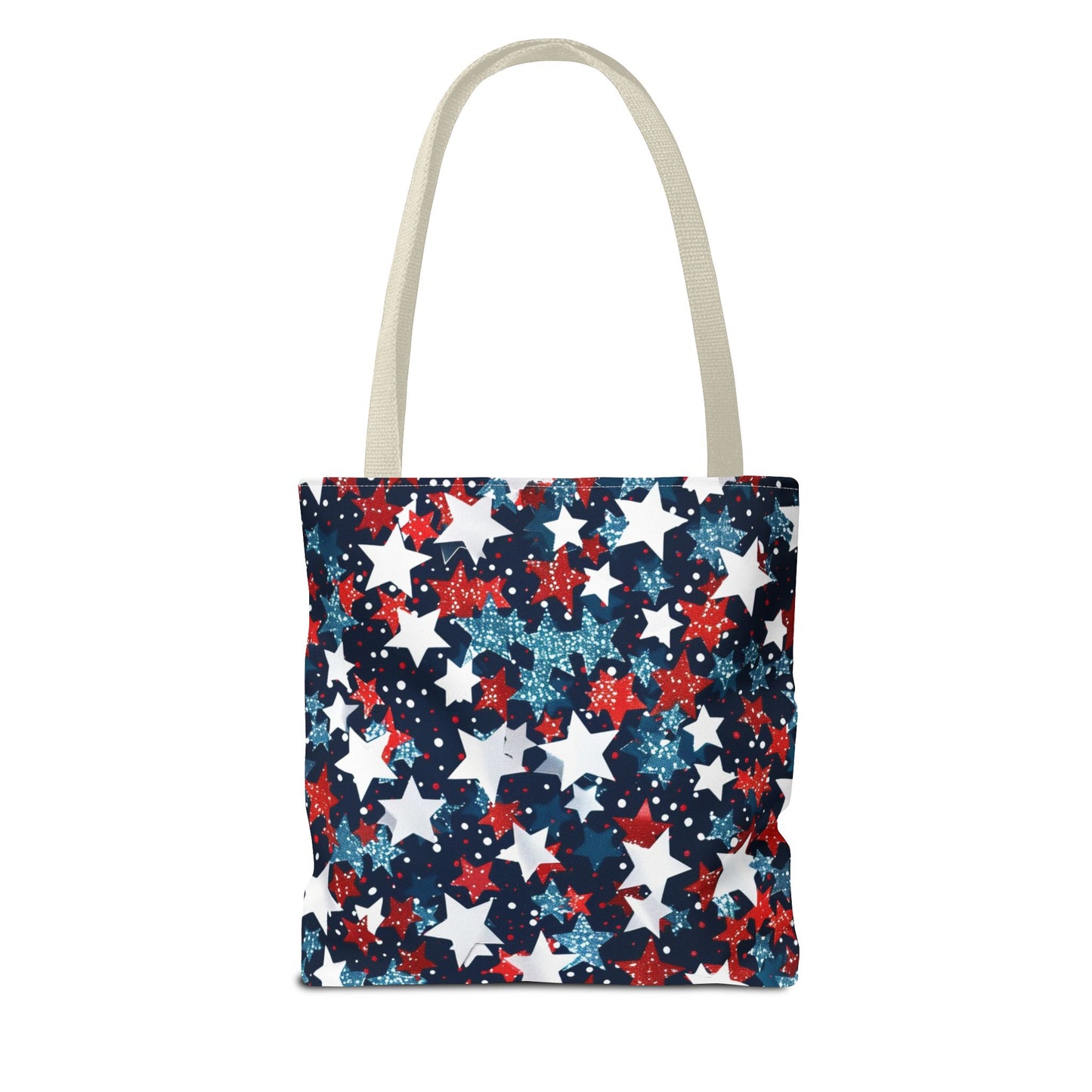Patriotic Stars Tote Bag, Stylish Grocery Bag, Beach Tote, Gift for Her, USA Flag, Summer Accessory