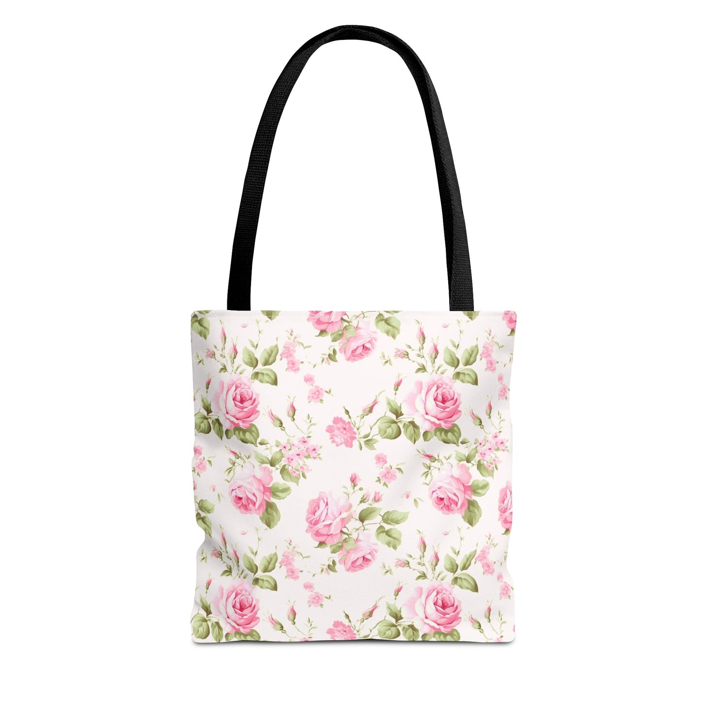 Floral Tote Bag, Rose Pattern Shoulder Bag, Stylish Eco-Friendly Shopper, Gift for Her, Spring Summer Accessory
