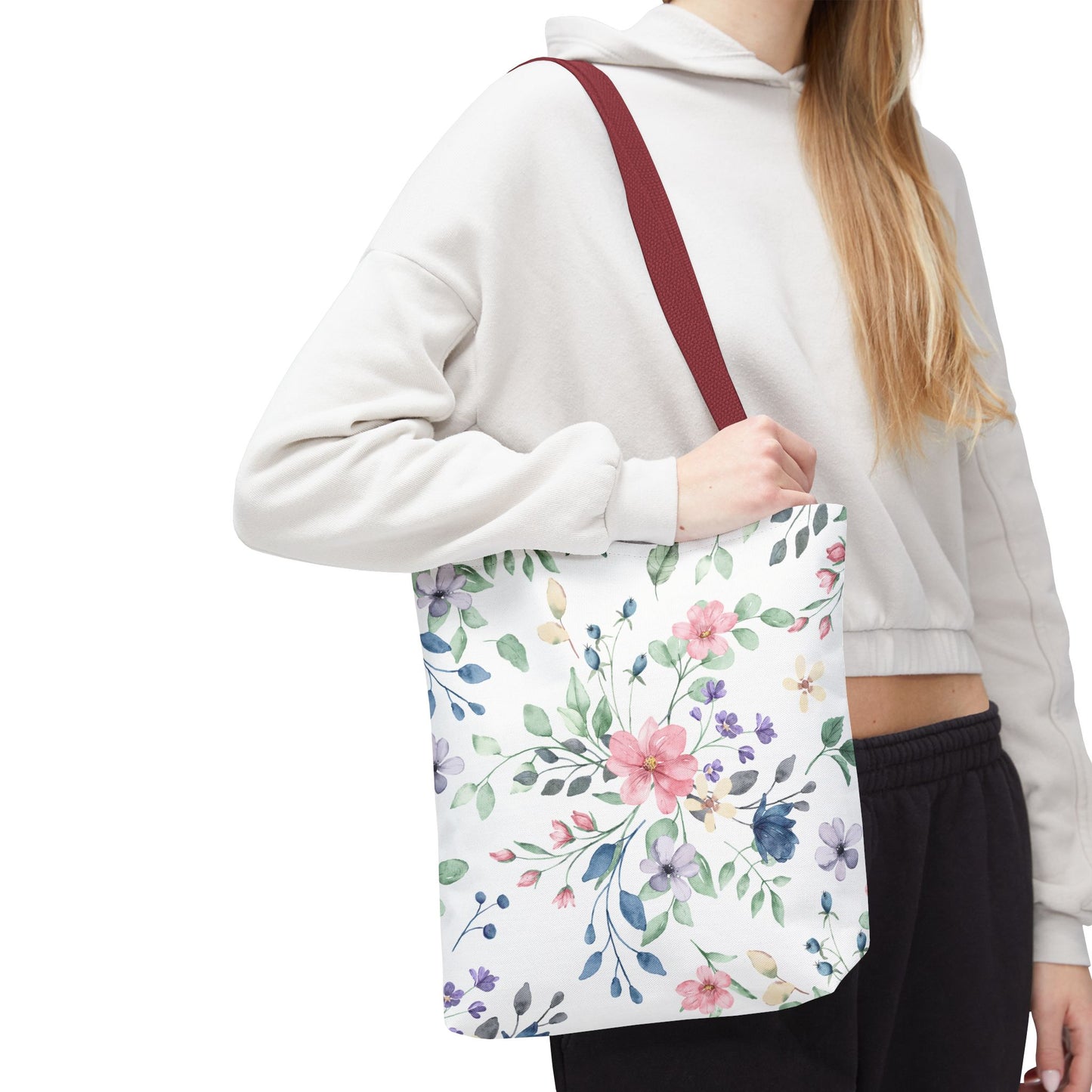 Floral Tote Bag | Stylish Carry-All for Everyday Use, Eco-Friendly Shopping, Beach Days, Spring Picnics, Gift for Moms