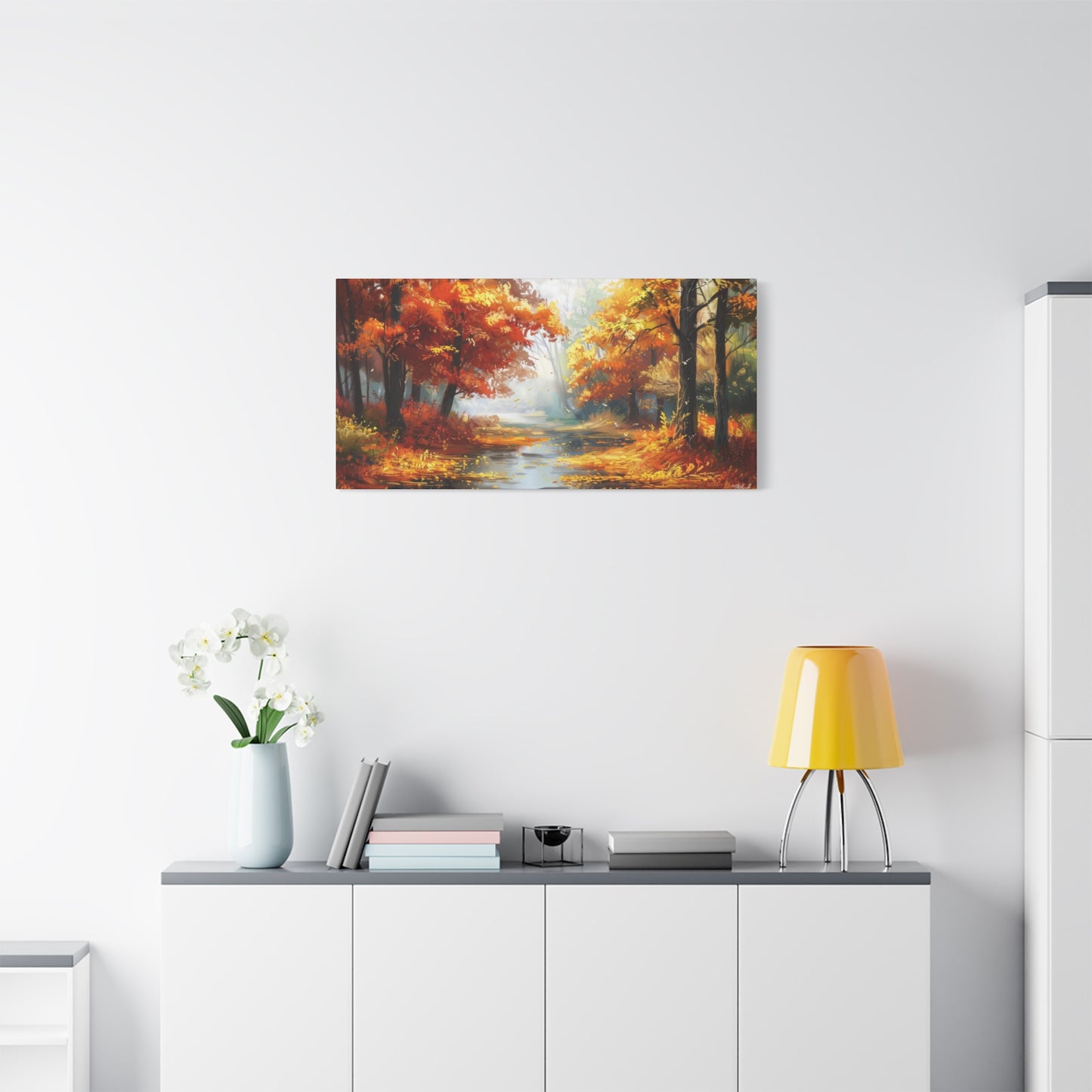 Autumn Serenity Canvas Art, Fall Decor, Nature Wall Art, Seasonal Home Decoration, Cozy Living Room Art