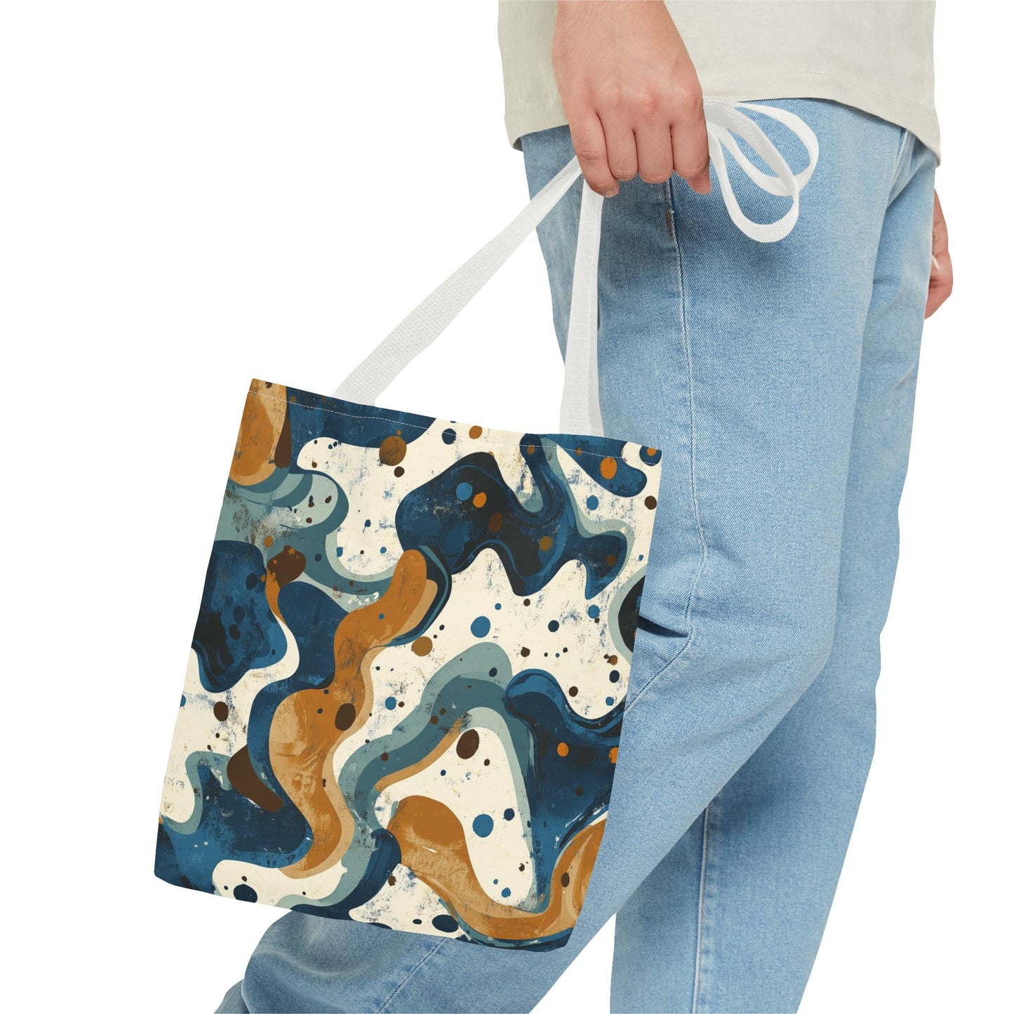 Stylish Abstract Tote Bag, Art-Inspired Carryall, Everyday Tote, Boho Chic Bag, Eco-Friendly Shopping Bag, Unique Gift Idea