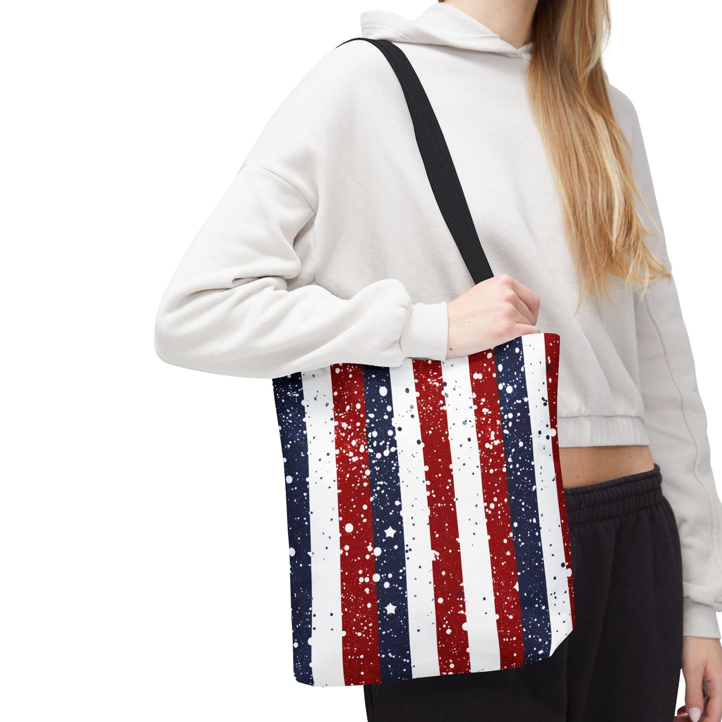 Patriotic Tote Bag, USA Flag Tote, Fourth of July Bags, Beach Bag, Independence Day Shopper, American Pride Accessory