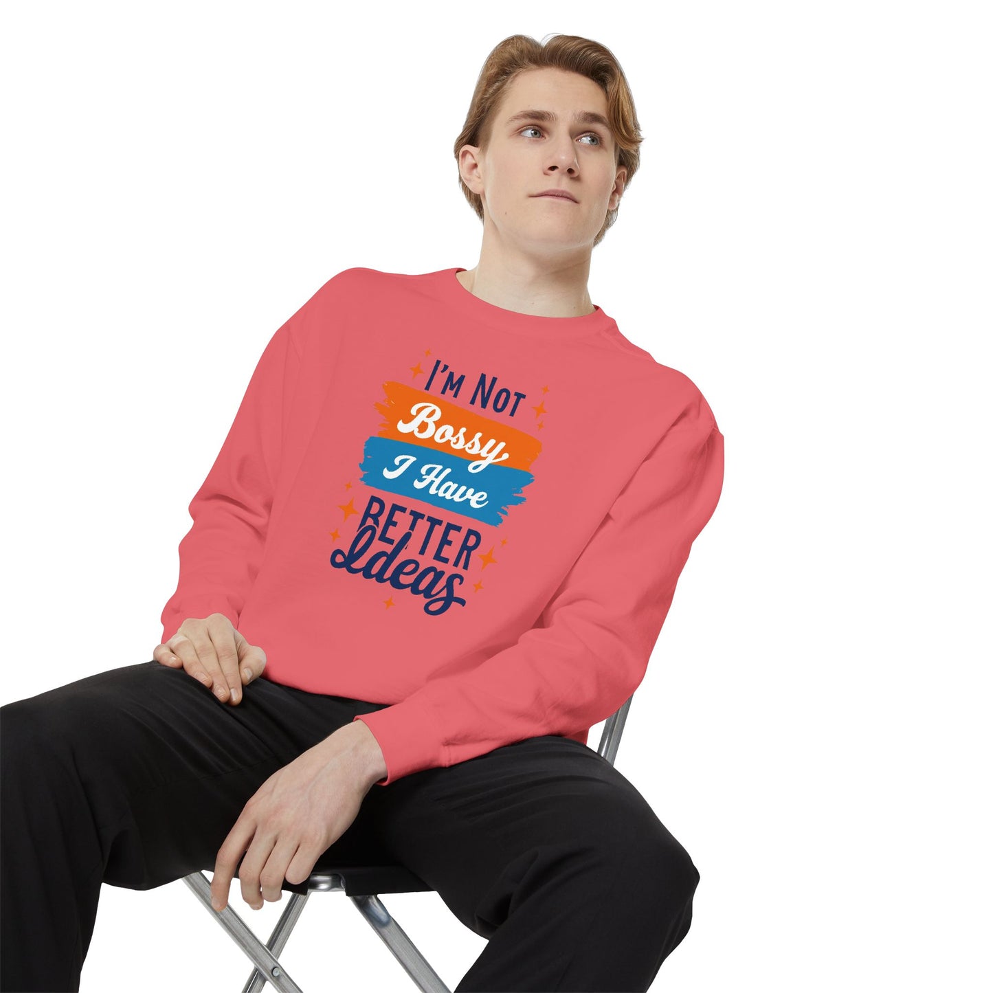 Bossy Ideas Unisex Sweatshirt - Cozy Gift for Friends, Funny Casual Wear, Unique Birthday Present, Relaxed Fit, Cool Motivational Apparel