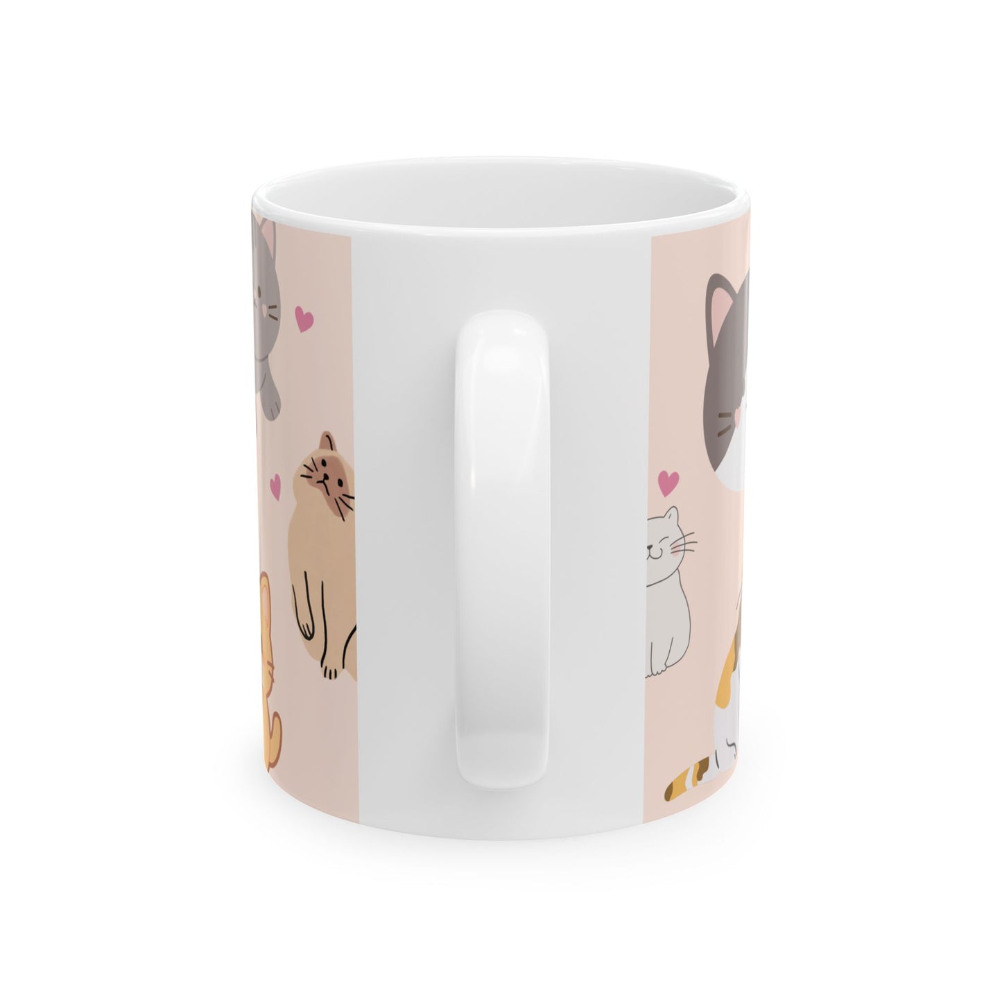 Cute Cat Lover Ceramic Mug - Adorable Animal Design for Coffee & Tea