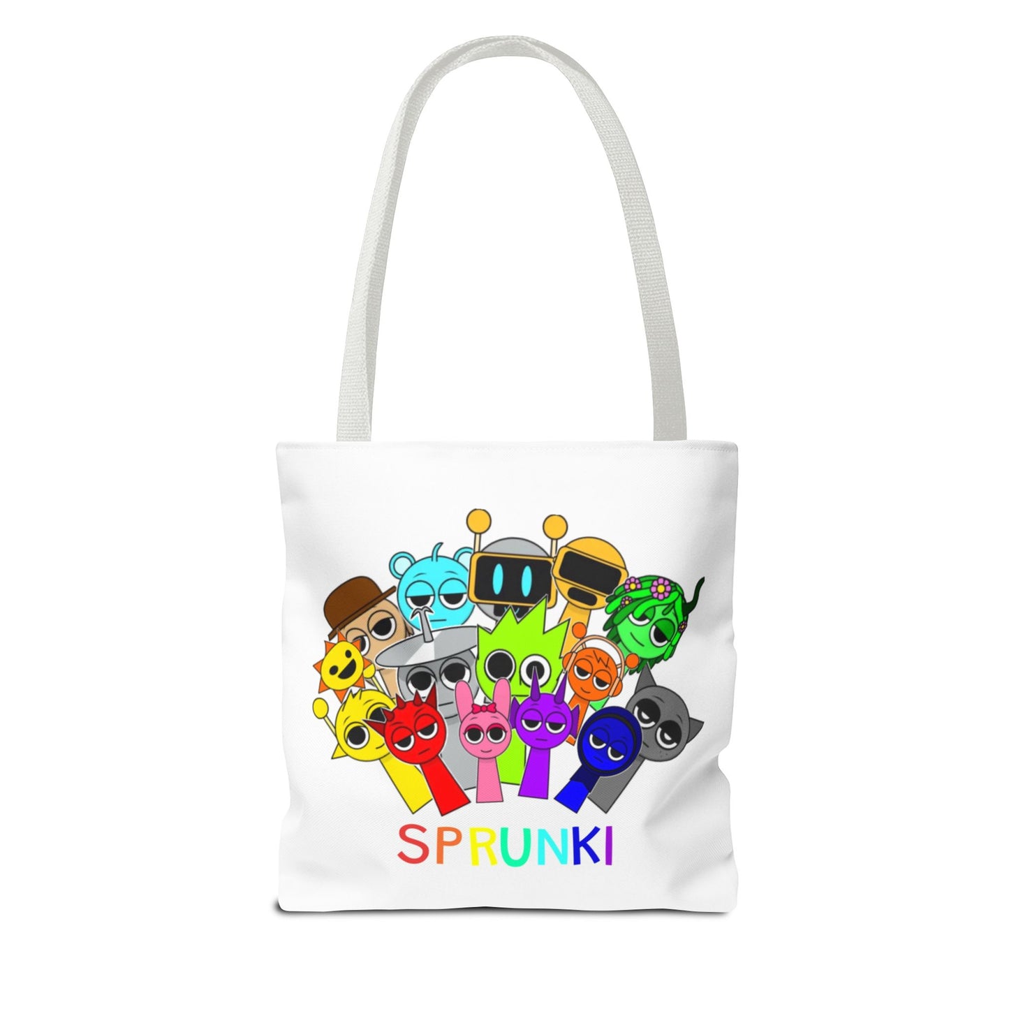 Fun Character Tote Bag – Sprunki Design, Cute Shopping Bag, Colorful Art Tote, Gift for Kids, Cartoon Lovers