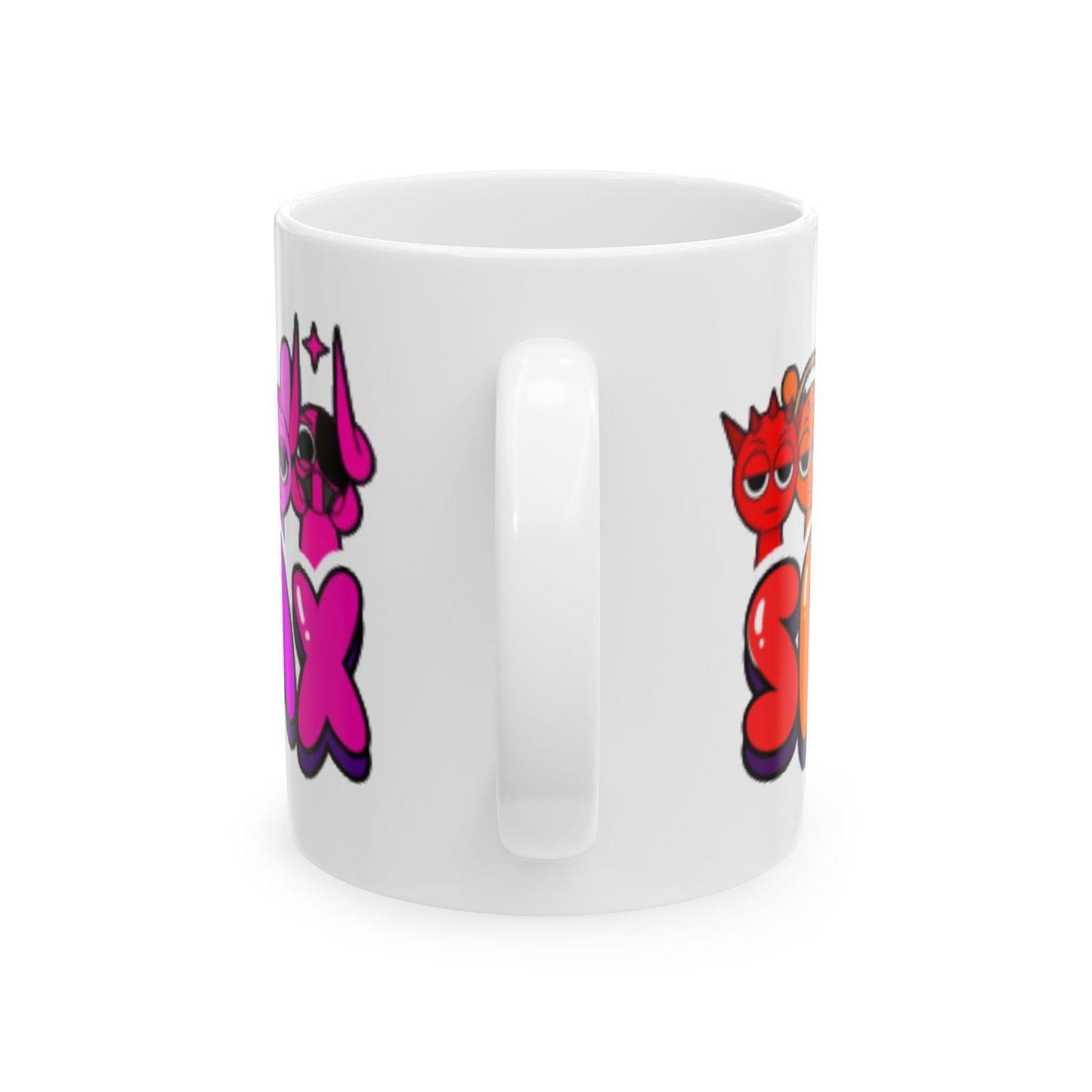 Fun Colorful Sprunki Ceramic Coffee Mug - Perfect Gift for Kids and Gamers