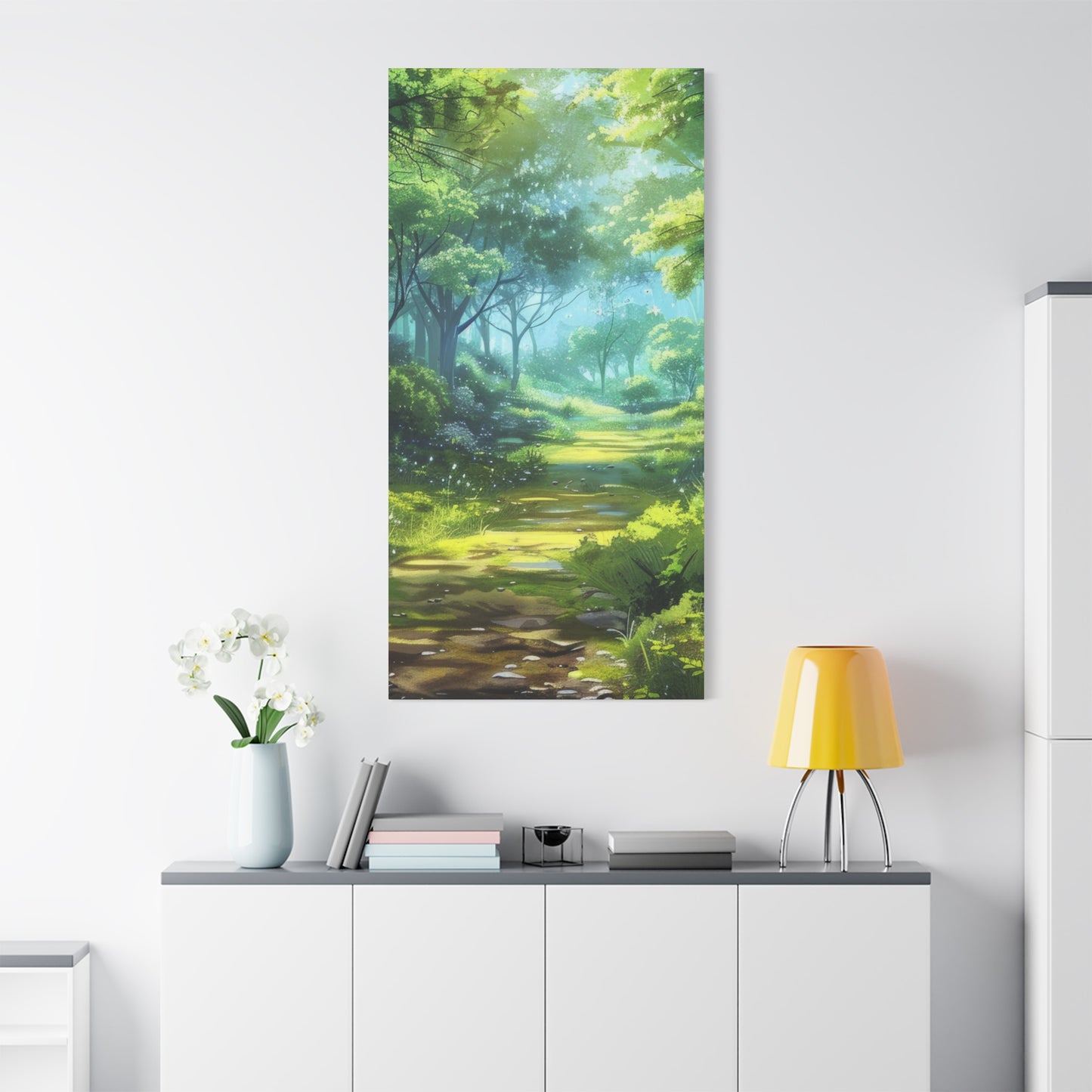 Serene Forest Canvas Print, Nature Wall Art, Home Decor, Gift for Nature Lovers, Eco-Friendly Artwork, Meditation Decoration