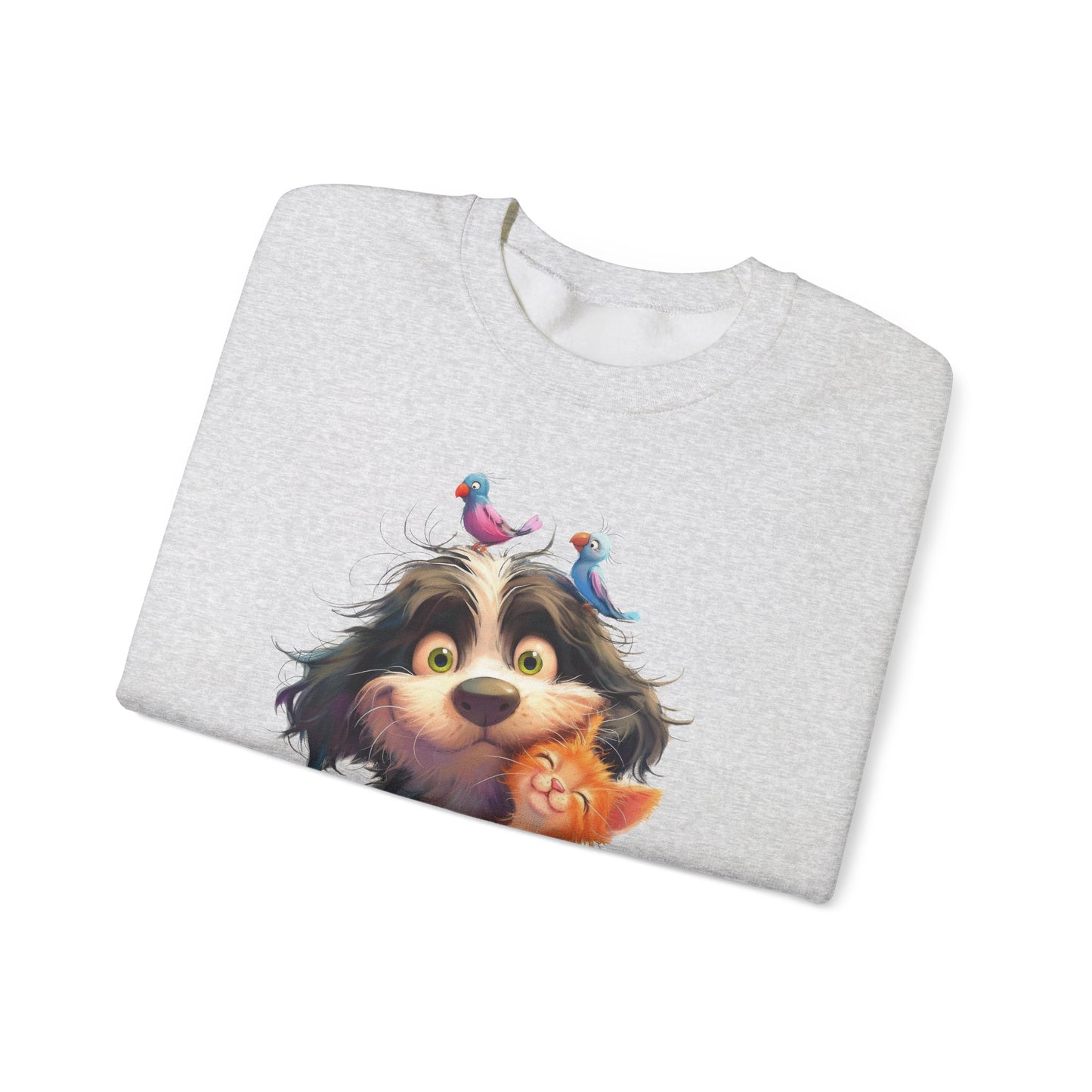 Cozy Pet Lovers Sweatshirt, Cute Animal Crewneck, Gift for Cat Dog Mom, Funny Pet Sweatshirt, Relaxed Fit Unisex Top
