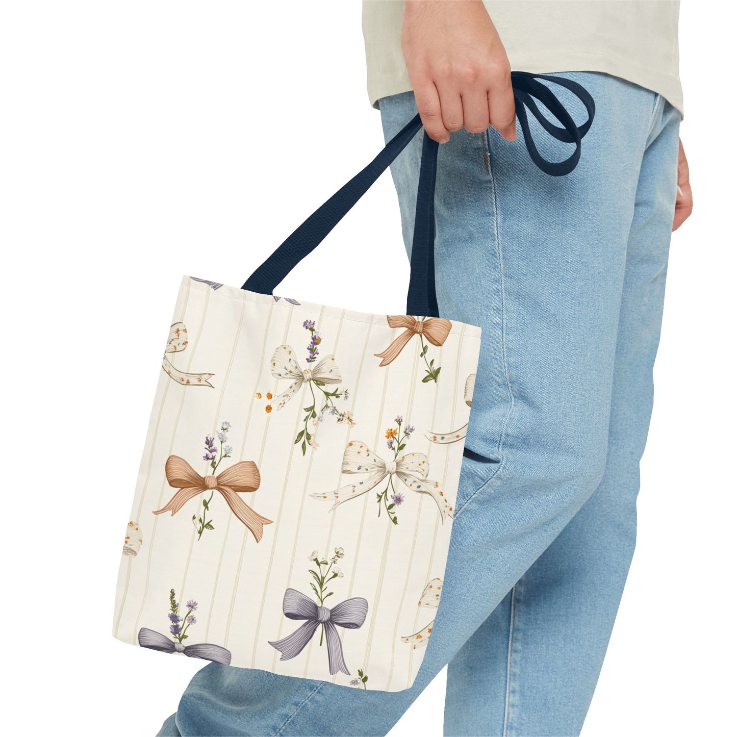 Charming Floral Tote Bag, Gift Bag for Her, Spring Tote, Shopping Bag, Everyday Carryall, Eco-Friendly Bag
