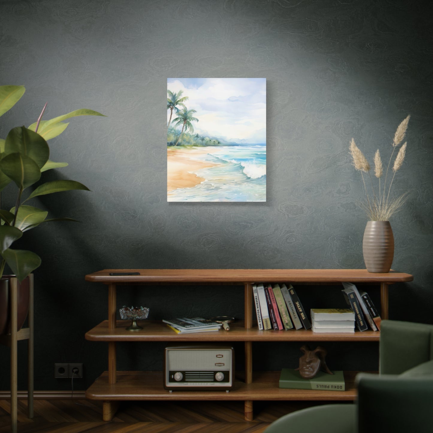 Beach Vibes Wall Art, Coastal Canvas Print, Tropical Decor, Ocean Scene Artwork, Home Decor, Gift for Beach Lovers, Summer Wall Art