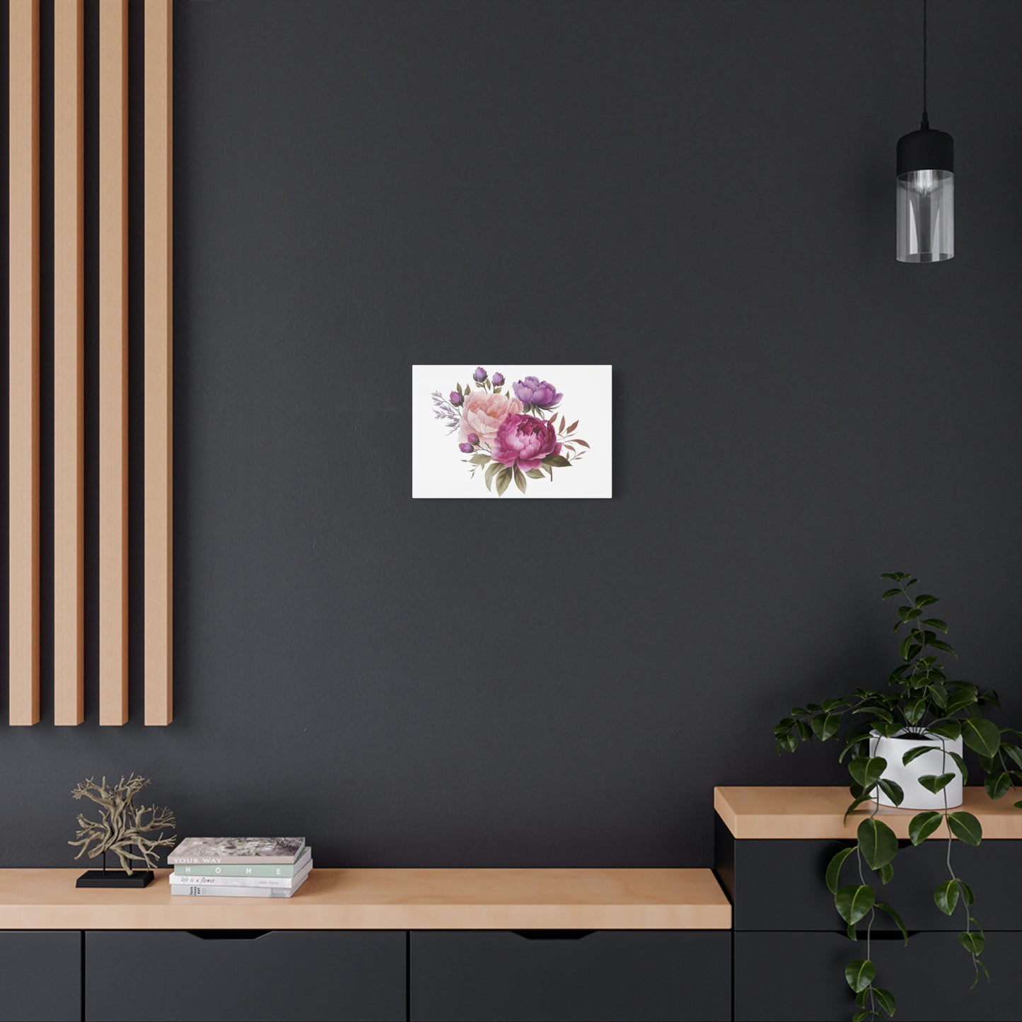 Floral Wall Art Canvas, Home Decor, Gift for Her, Peony Art, Living Room Decoration, Mothers Day