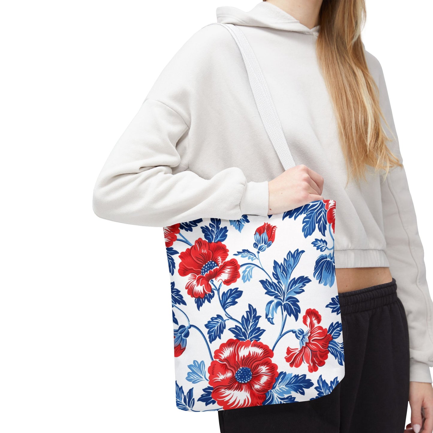 Floral Print Tote Bag for Everyday Use, Stylish Shopper, Reusable Grocery Bag, Gift for Her, Beach or Travel Accessory