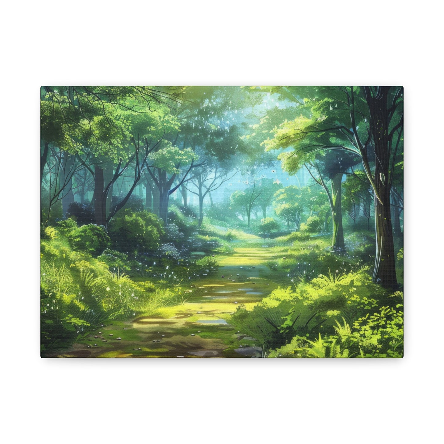 Serene Forest Canvas Print, Nature Wall Art, Home Decor, Gift for Nature Lovers, Eco-Friendly Artwork, Meditation Decoration