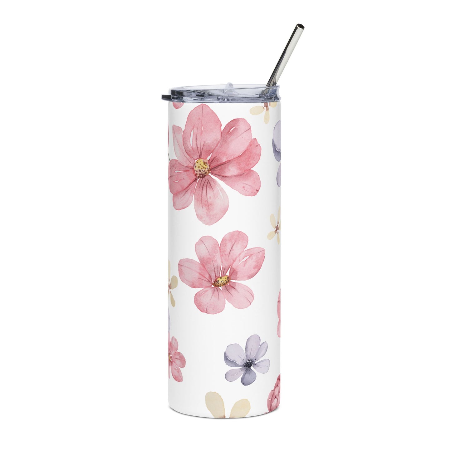 Floral Stainless Steel Tumbler | 20oz Travel Mug | Eco-Friendly Drinkware | Gift for Her | Summer Vibes | Coffee and Tea Cup