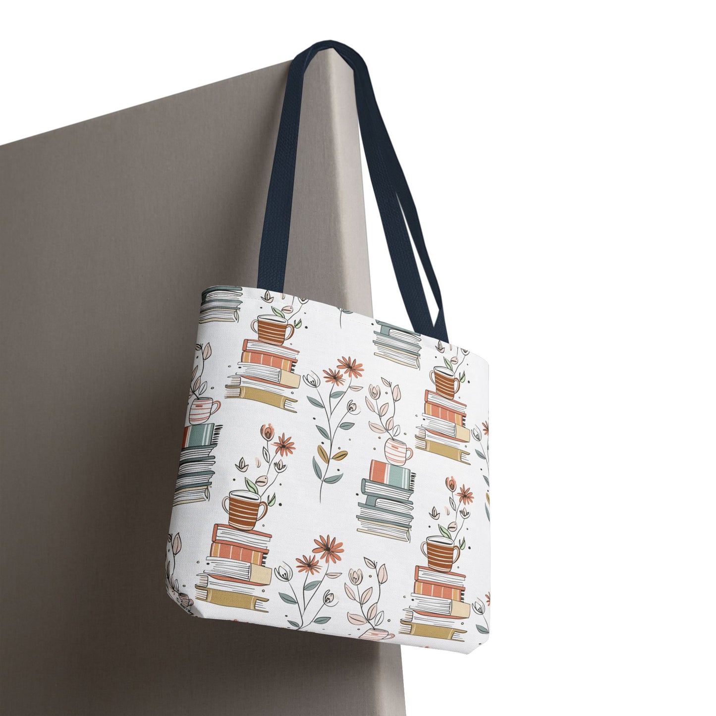 Book Lover's Floral Tote Bag, Perfect for Book Clubs, Library Visits, Eco-Friendly Gift, Reading Enthusiasts, Study Essentials