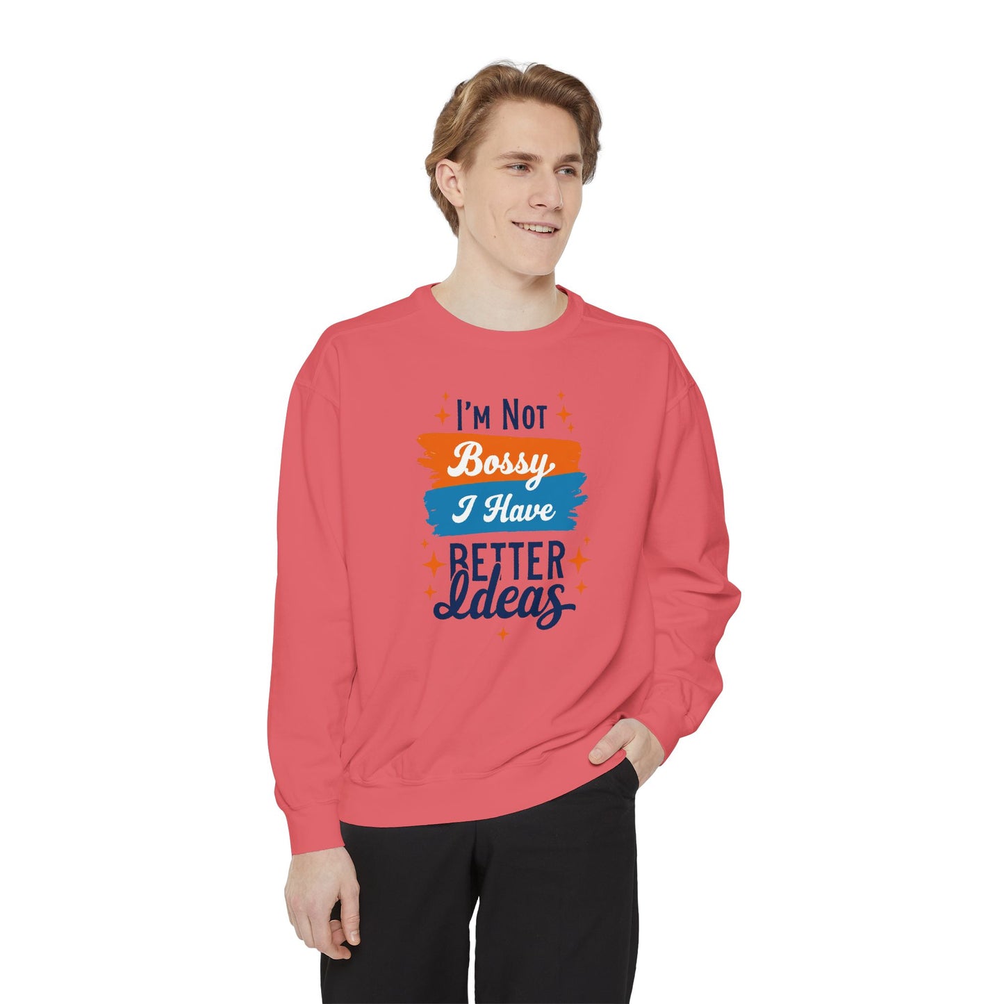 Bossy Ideas Unisex Sweatshirt - Cozy Gift for Friends, Funny Casual Wear, Unique Birthday Present, Relaxed Fit, Cool Motivational Apparel
