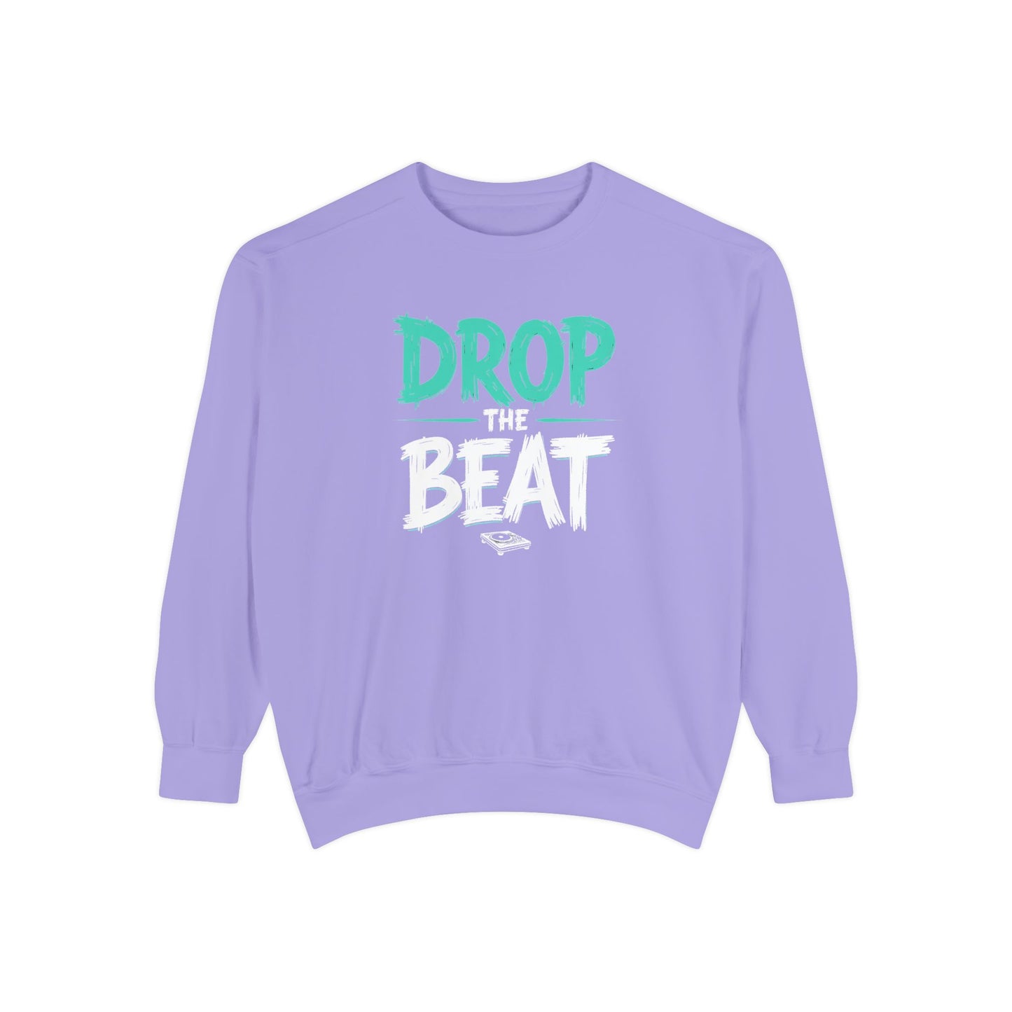 Drop the Beat Sweatshirt, Cozy Music Sweatshirt, Unisex Graphic Apparel, Perfect for Concerts, Unique Gift for Music Lovers