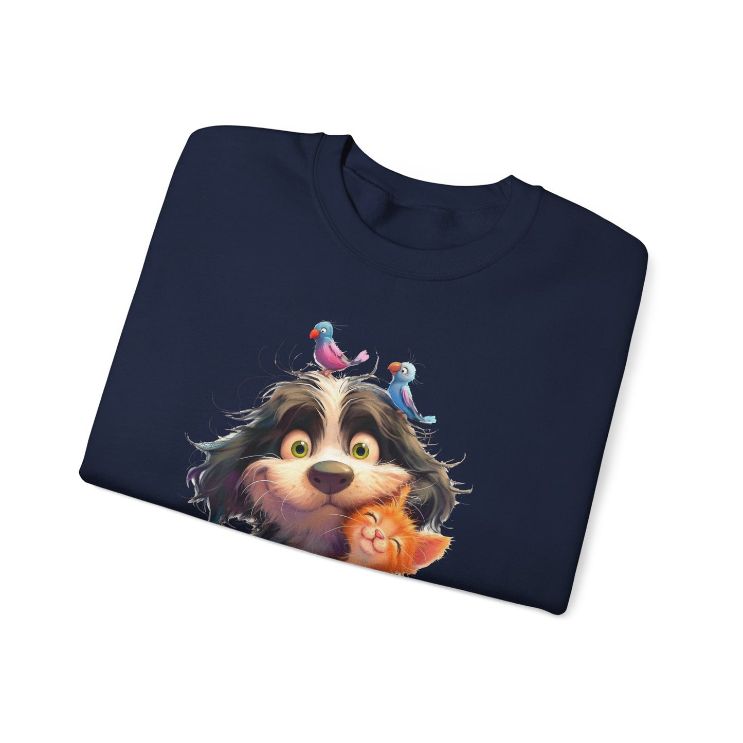 Cozy Pet Lovers Sweatshirt, Cute Animal Crewneck, Gift for Cat Dog Mom, Funny Pet Sweatshirt, Relaxed Fit Unisex Top