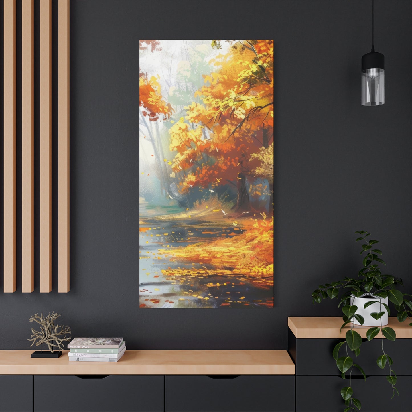 Autumn Serenity Canvas Print, Fall Decor, Home Wall Art, Nature Artwork, Gift for Nature Lovers, Cozy Decorating