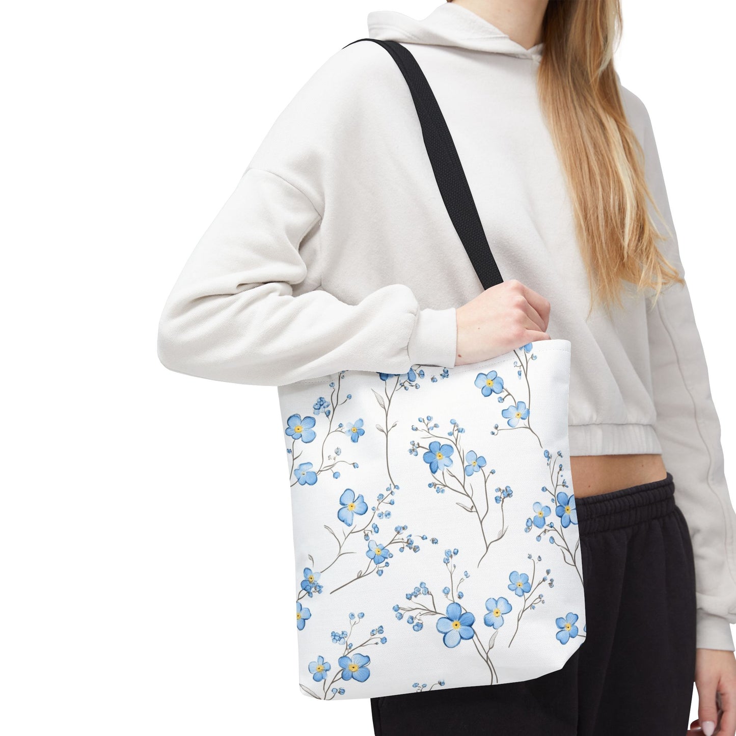 Floral Tote Bag, Stylish Shopping Bag, Eco-Friendly Tote, Spring Floral Design, Perfect for Everyday Use