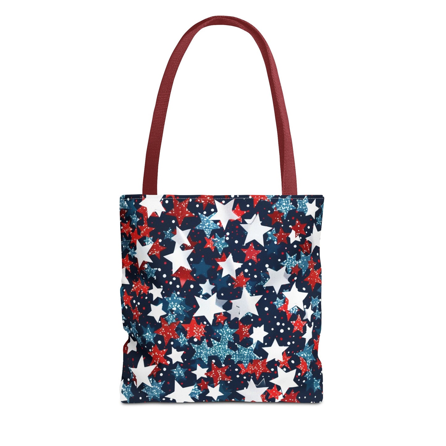 Patriotic Stars Tote Bag, Stylish Grocery Bag, Beach Tote, Gift for Her, USA Flag, Summer Accessory