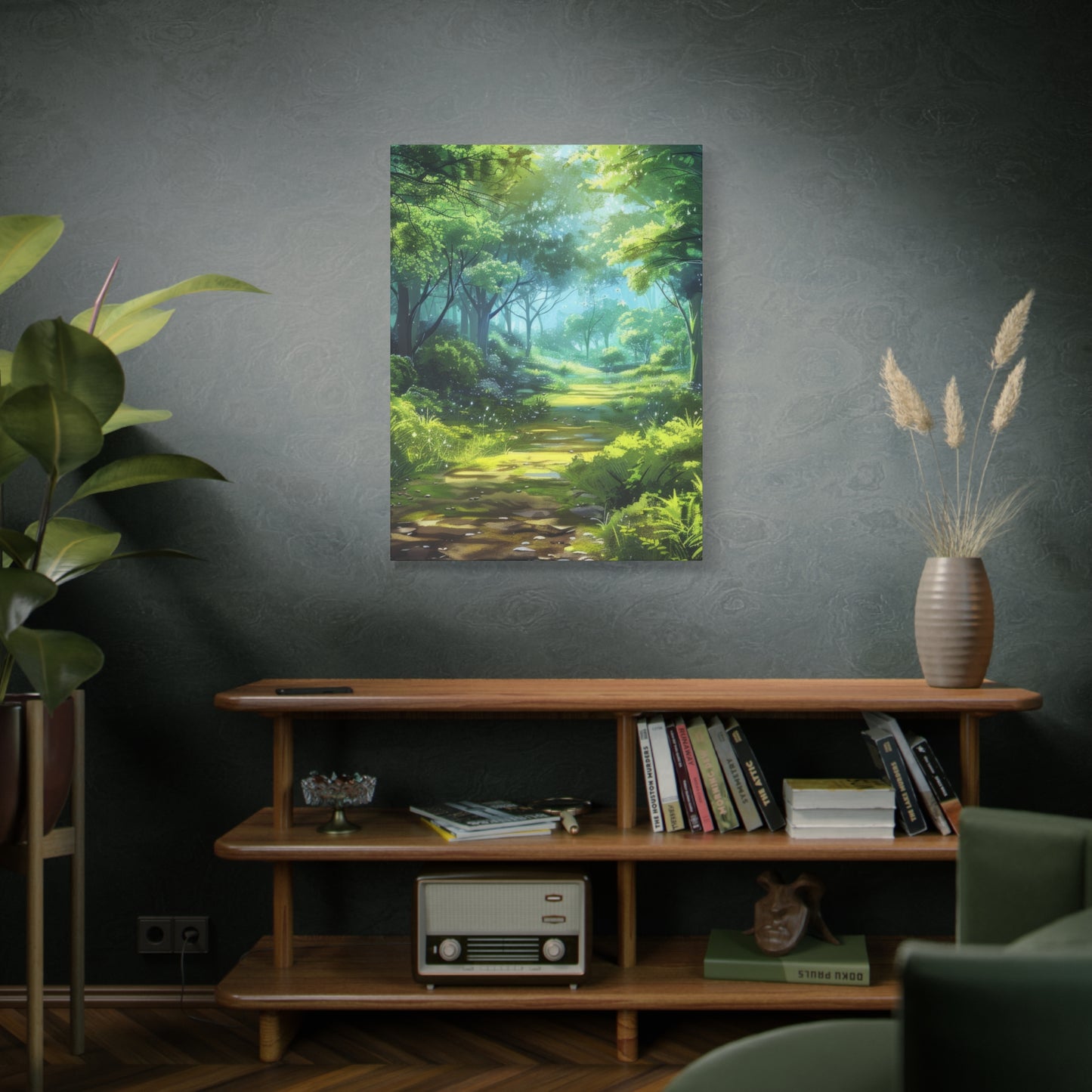 Serene Forest Canvas Print, Nature Wall Art, Home Decor, Gift for Nature Lovers, Eco-Friendly Artwork, Meditation Decoration