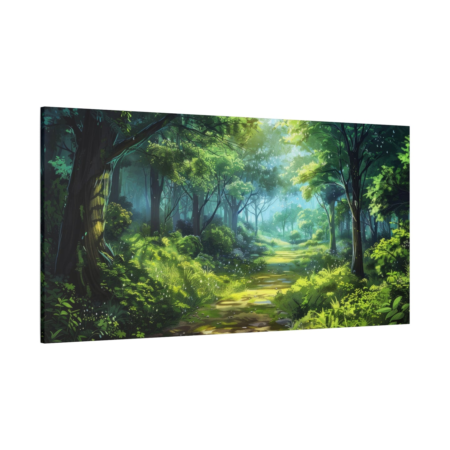 Serene Forest Canvas Print, Nature Wall Art, Home Decor, Gift for Nature Lovers, Eco-Friendly Artwork, Meditation Decoration