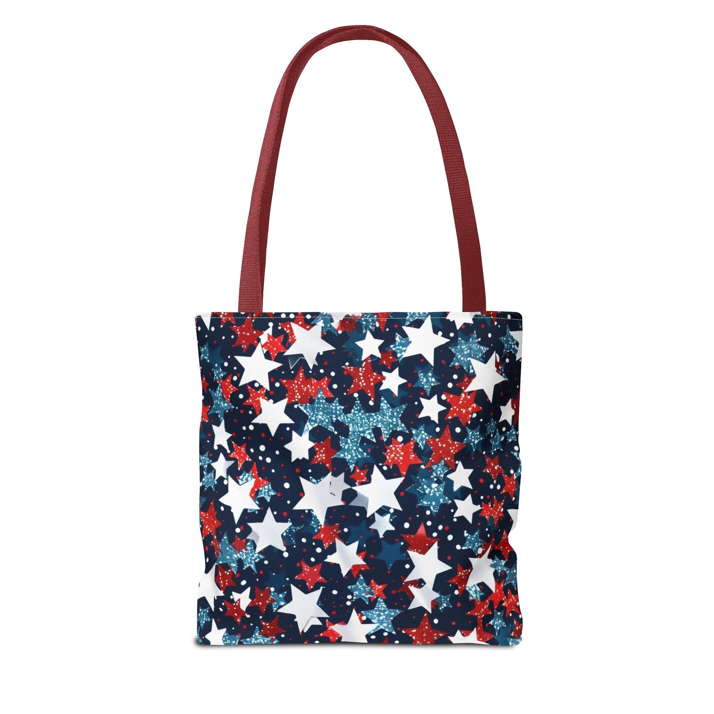 Patriotic Stars Tote Bag, Stylish Grocery Bag, Beach Tote, Gift for Her, USA Flag, Summer Accessory