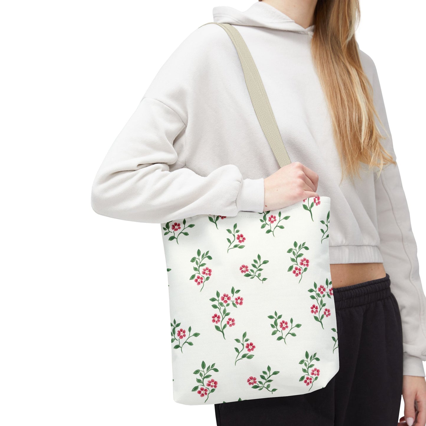 Floral Print Tote Bag, Stylish Reusable Shopping Tote, Cute Picnic Bag, Summer Beach Accessory, Gift for Her