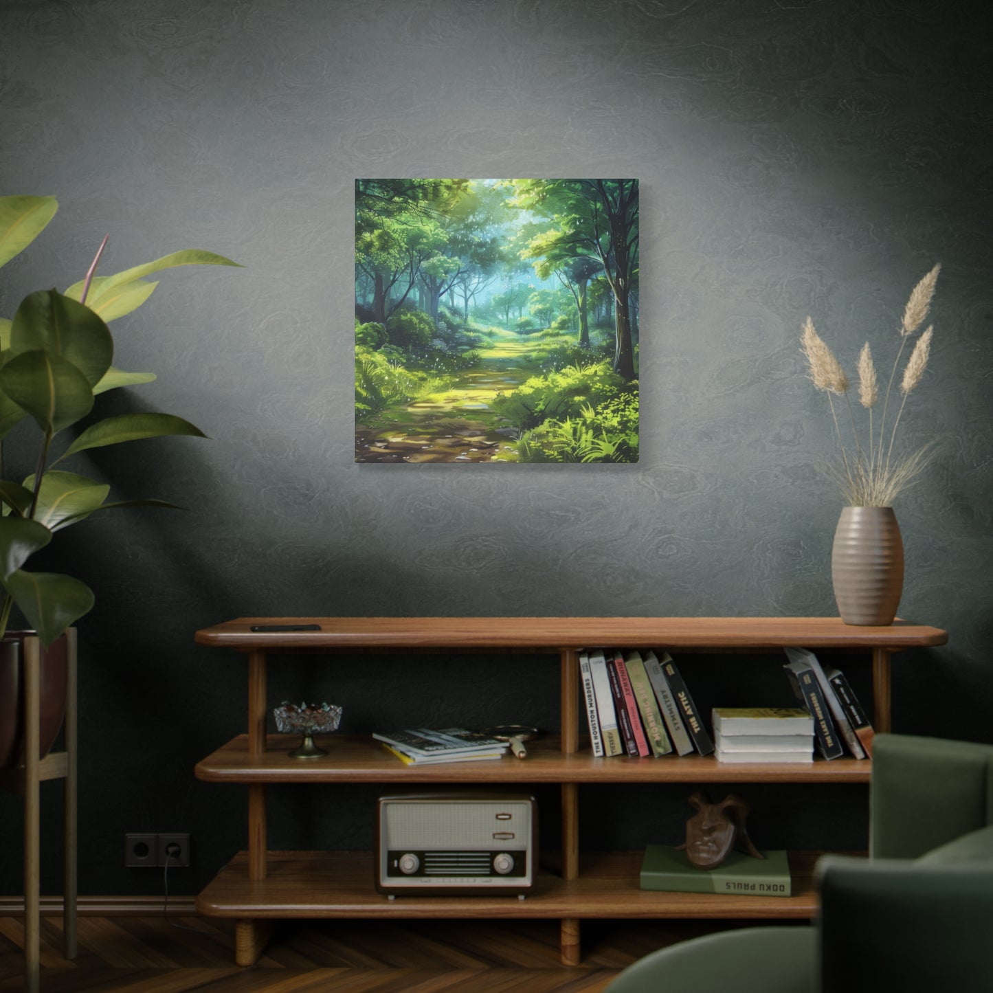 Serene Forest Canvas Print, Nature Wall Art, Home Decor, Gift for Nature Lovers, Eco-Friendly Artwork, Meditation Decoration