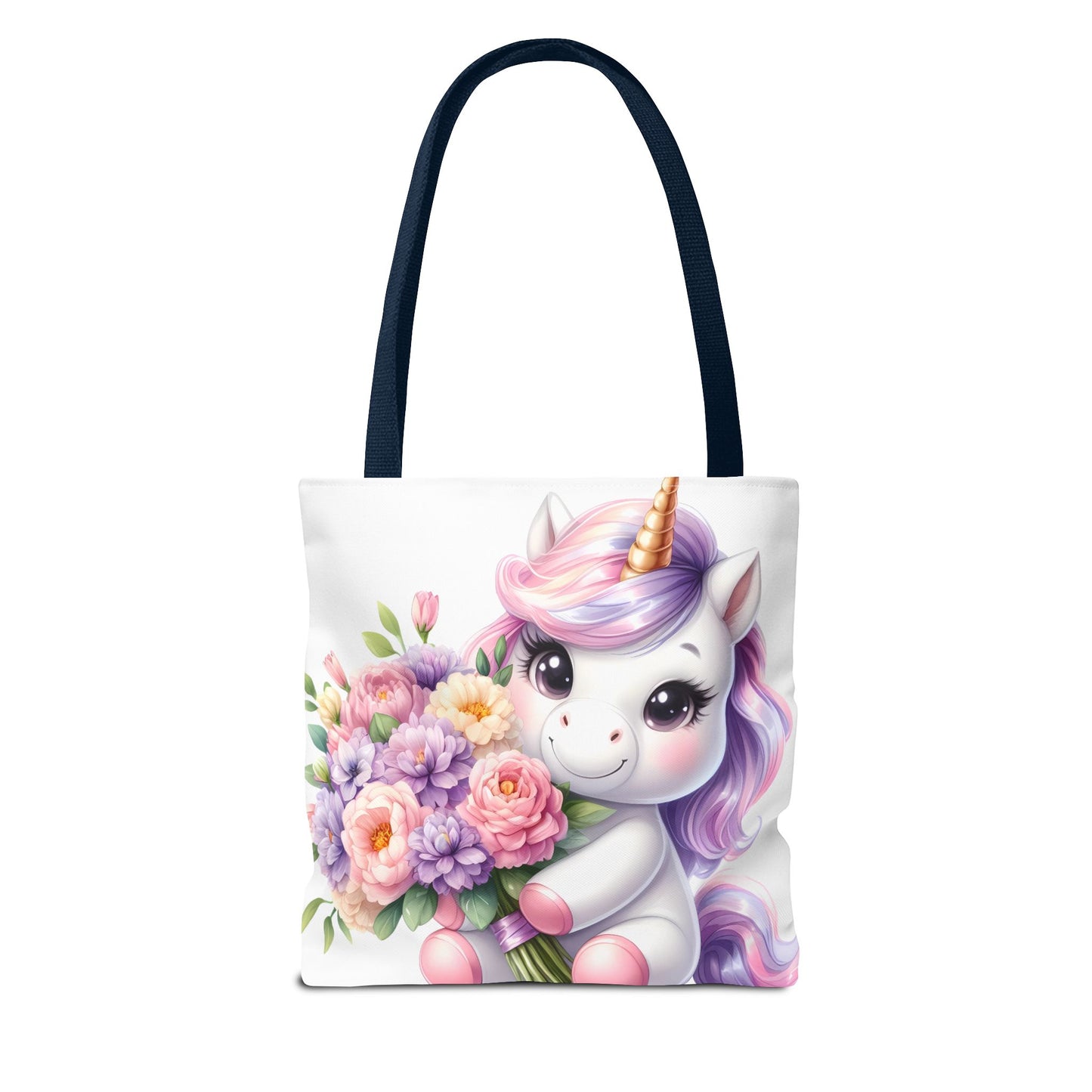 Cute Unicorn Tote Bag, Flower Girl Gift, Kids Birthday Party, Magical Purse for Women, Eco-Friendly Shopping Bag