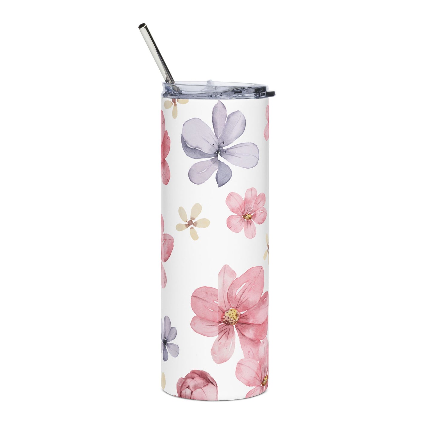 Floral Stainless Steel Tumbler | 20oz Travel Mug | Eco-Friendly Drinkware | Gift for Her | Summer Vibes | Coffee and Tea Cup