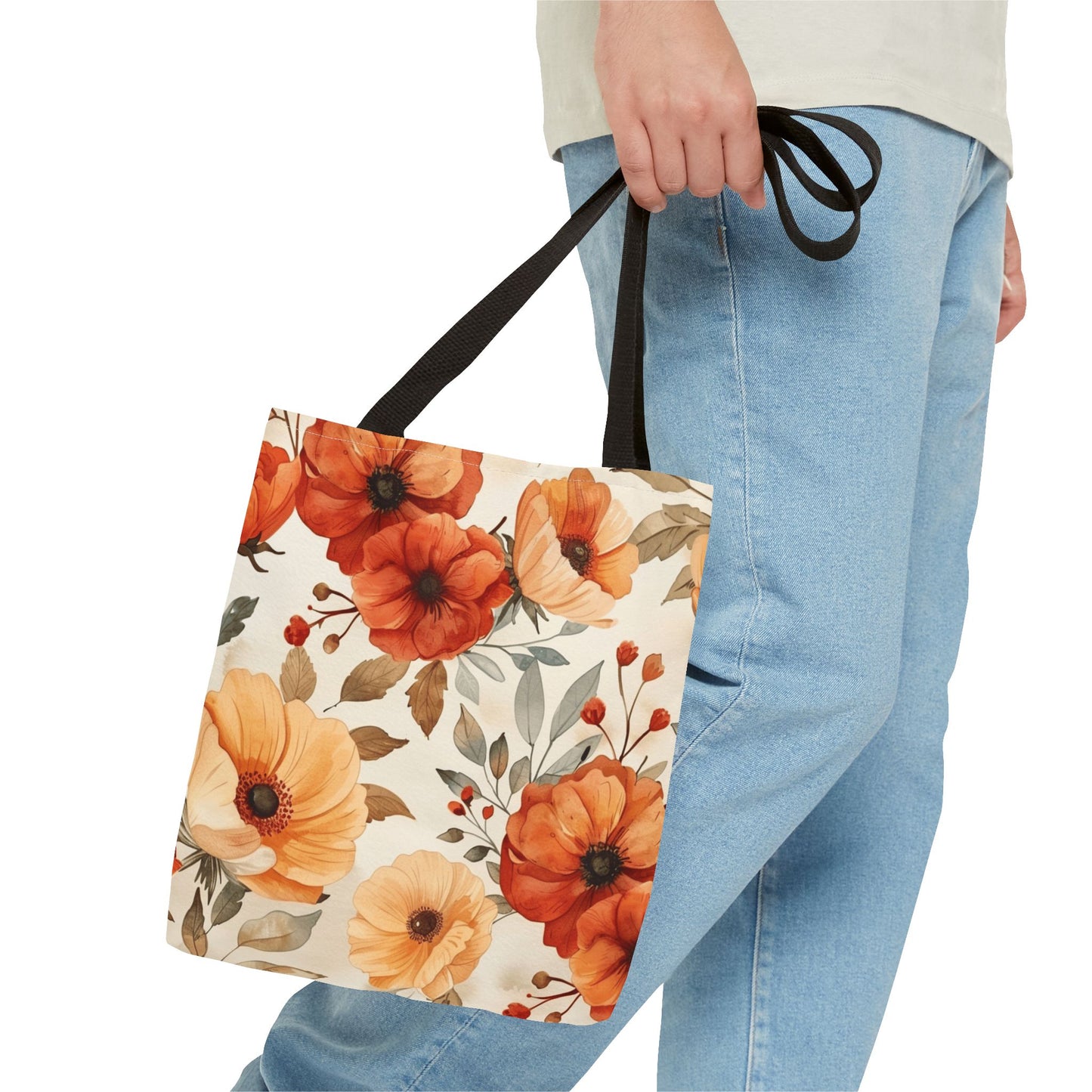 Floral Tote Bag - Boho Chic Reusable Shopping Bag, Gift for Her, Summer Beach Bag, Eco-Friendly Carryall, Everyday Handbag