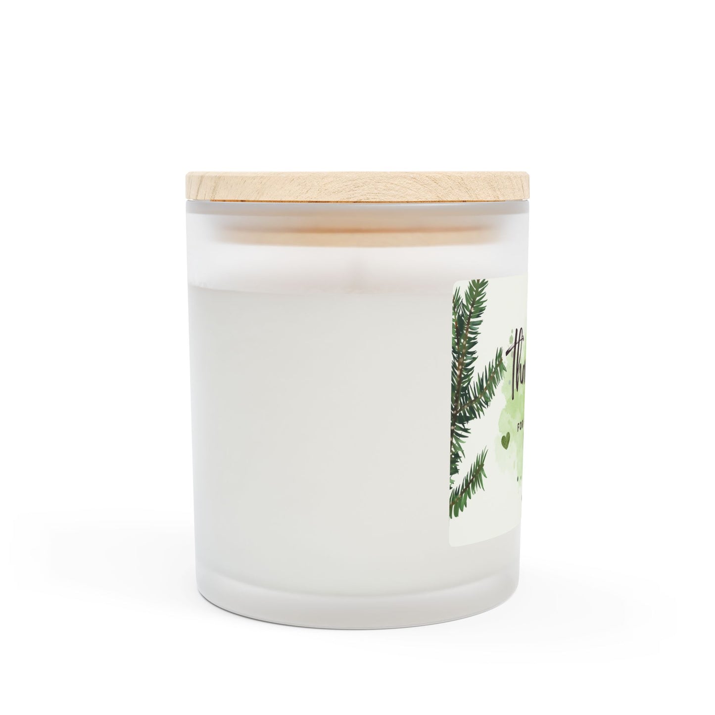 Personalized Thank You Candle - Frosted Glass 11oz