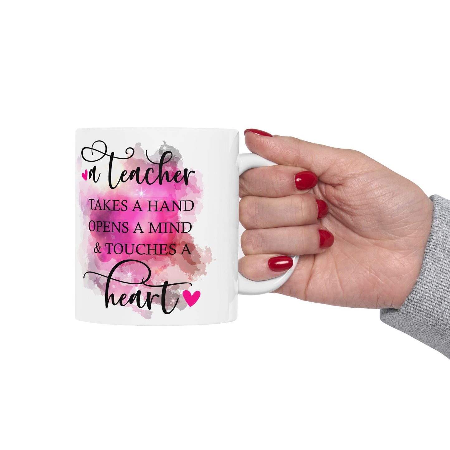 Teacher Appreciation Ceramic Mug - Motivational Gift, 11oz/15oz Coffee Cup for Educators, End of Year Gift, Inspirational Quote