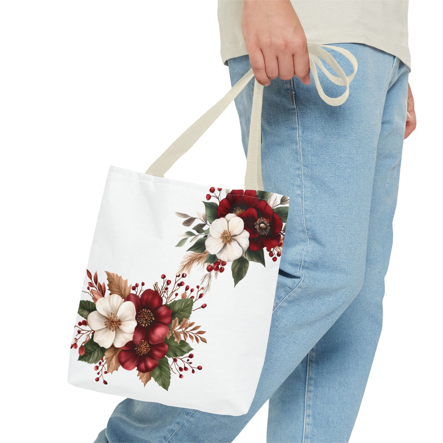 Chic Floral Tote Bag, Stylish Beach Bag, Eco-friendly Shopping Tote, Gift for Her, Summer Accessory, Flower Pattern Handbag