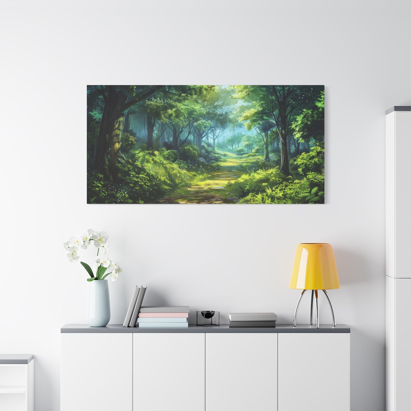 Serene Forest Canvas Print, Nature Wall Art, Home Decor, Gift for Nature Lovers, Eco-Friendly Artwork, Meditation Decoration
