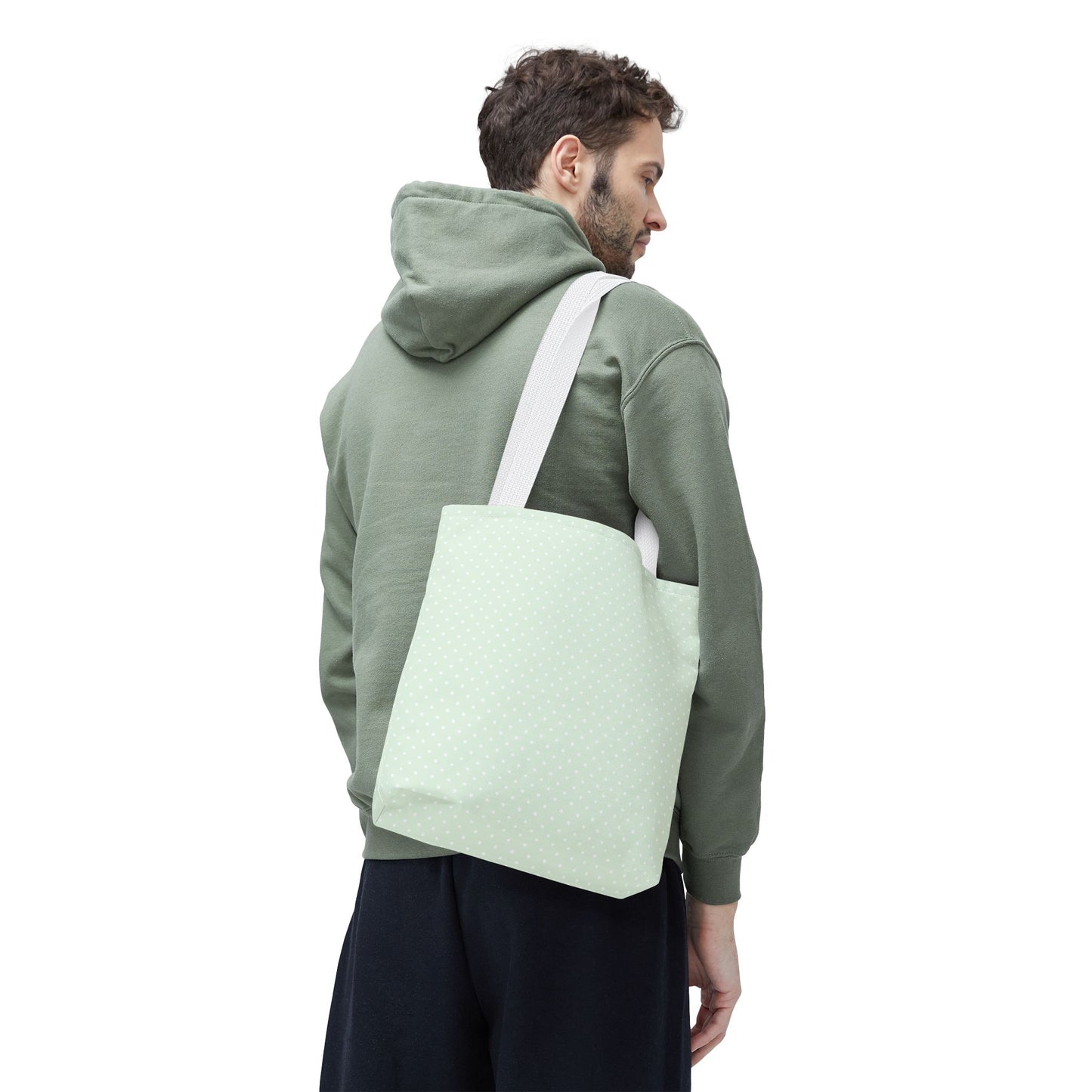 Mint Polka Dot Tote Bag | Stylish Eco-Friendly Day Bag, Beach Tote, Shopping Bag, Gift for Her, Everyday Purse