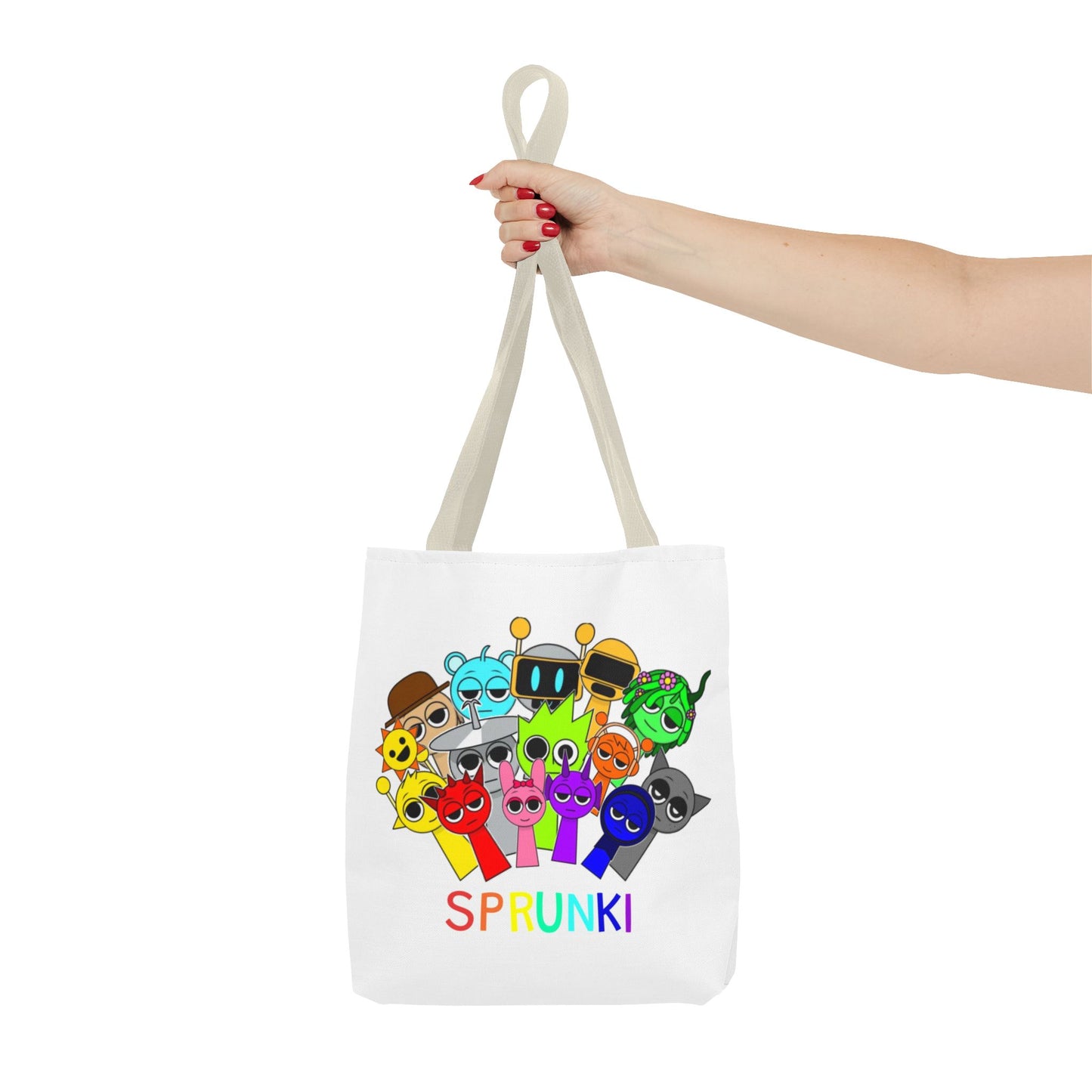 Fun Character Tote Bag – Sprunki Design, Cute Shopping Bag, Colorful Art Tote, Gift for Kids, Cartoon Lovers