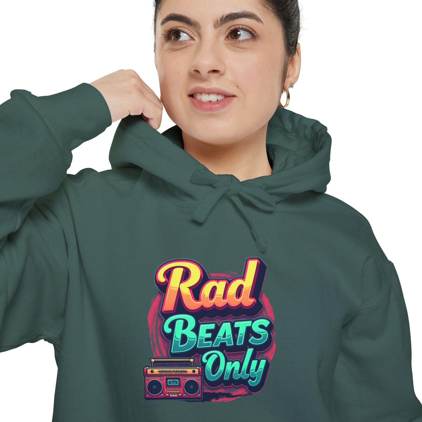 Rad Beats Unisex Hoodie, Music Lover Gift, Fun Retro Apparel, Unique Streetwear, Perfect for Casual Outfits