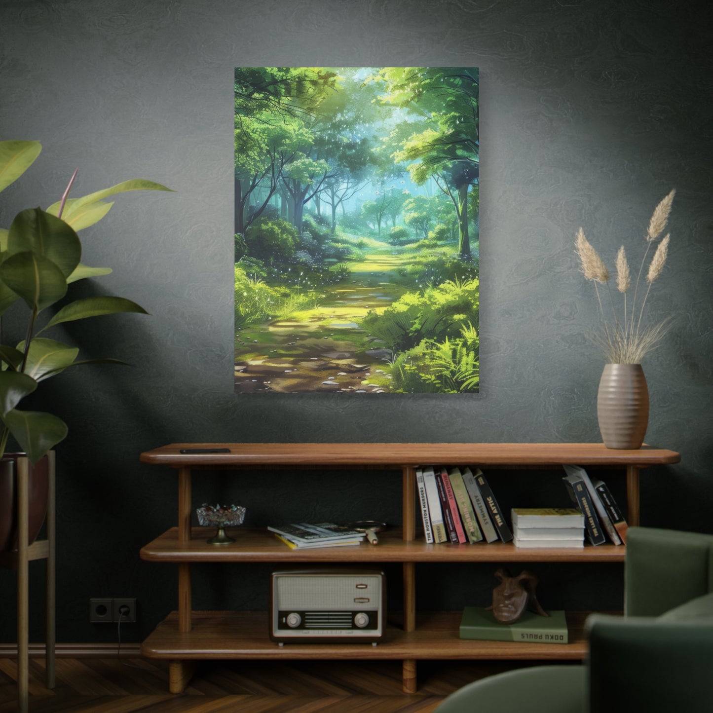 Serene Forest Canvas Print, Nature Wall Art, Home Decor, Gift for Nature Lovers, Eco-Friendly Artwork, Meditation Decoration